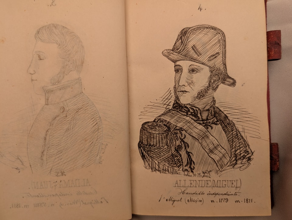 MANUSCRITO RETRATOS DE HOMBRES ILUSTRES DE TODOS LOS TIEMPOS 1879