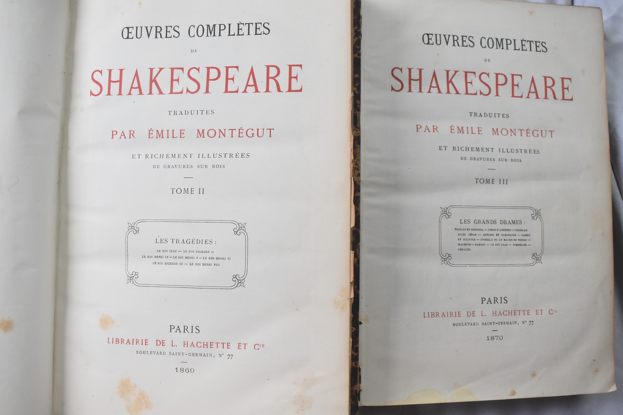 OEUVRES COMPLETES DE SHAKESPEARE 1870