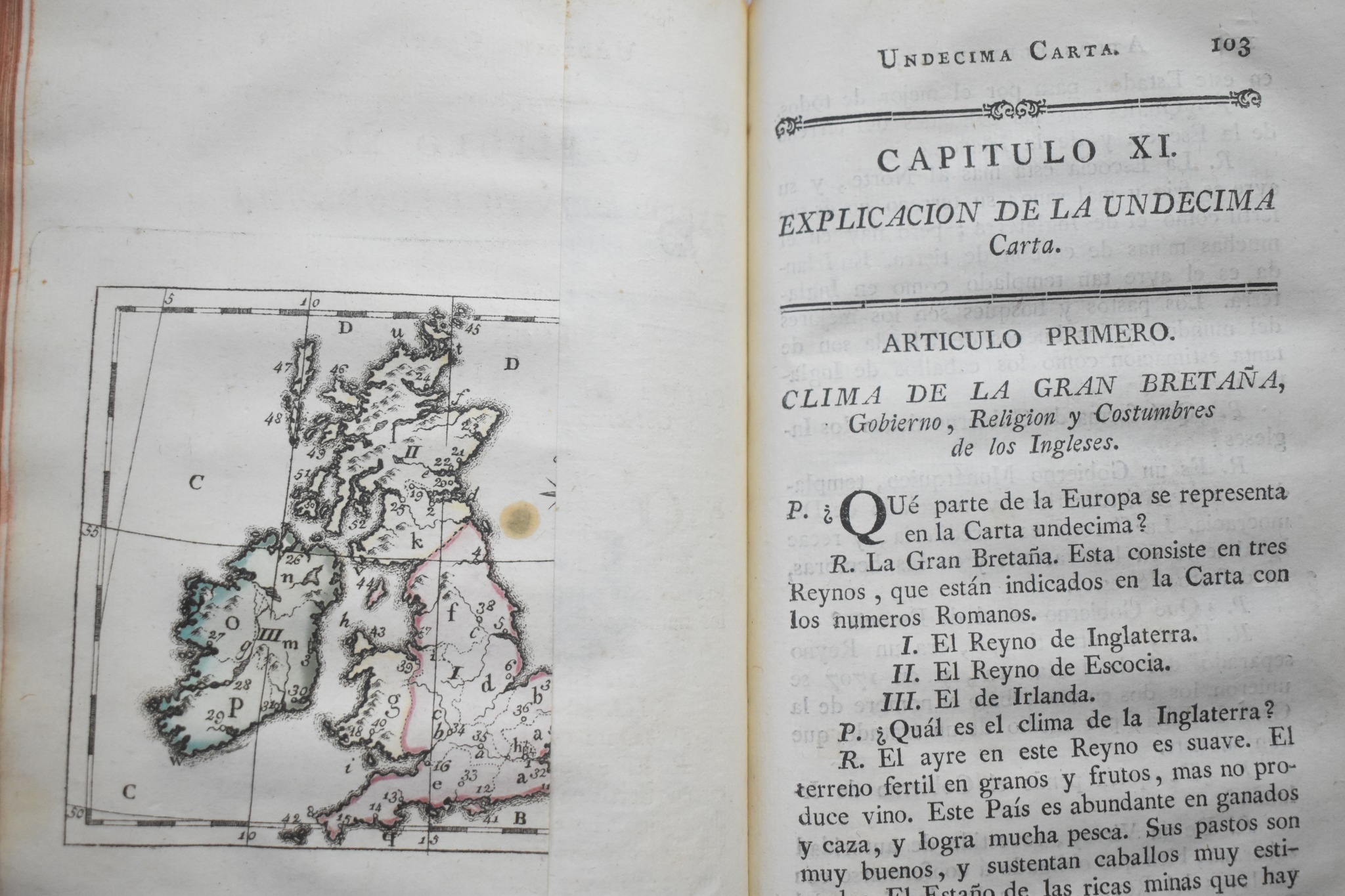 ATLAS ELEMENTAR. ILUMINADO A MANO 1786