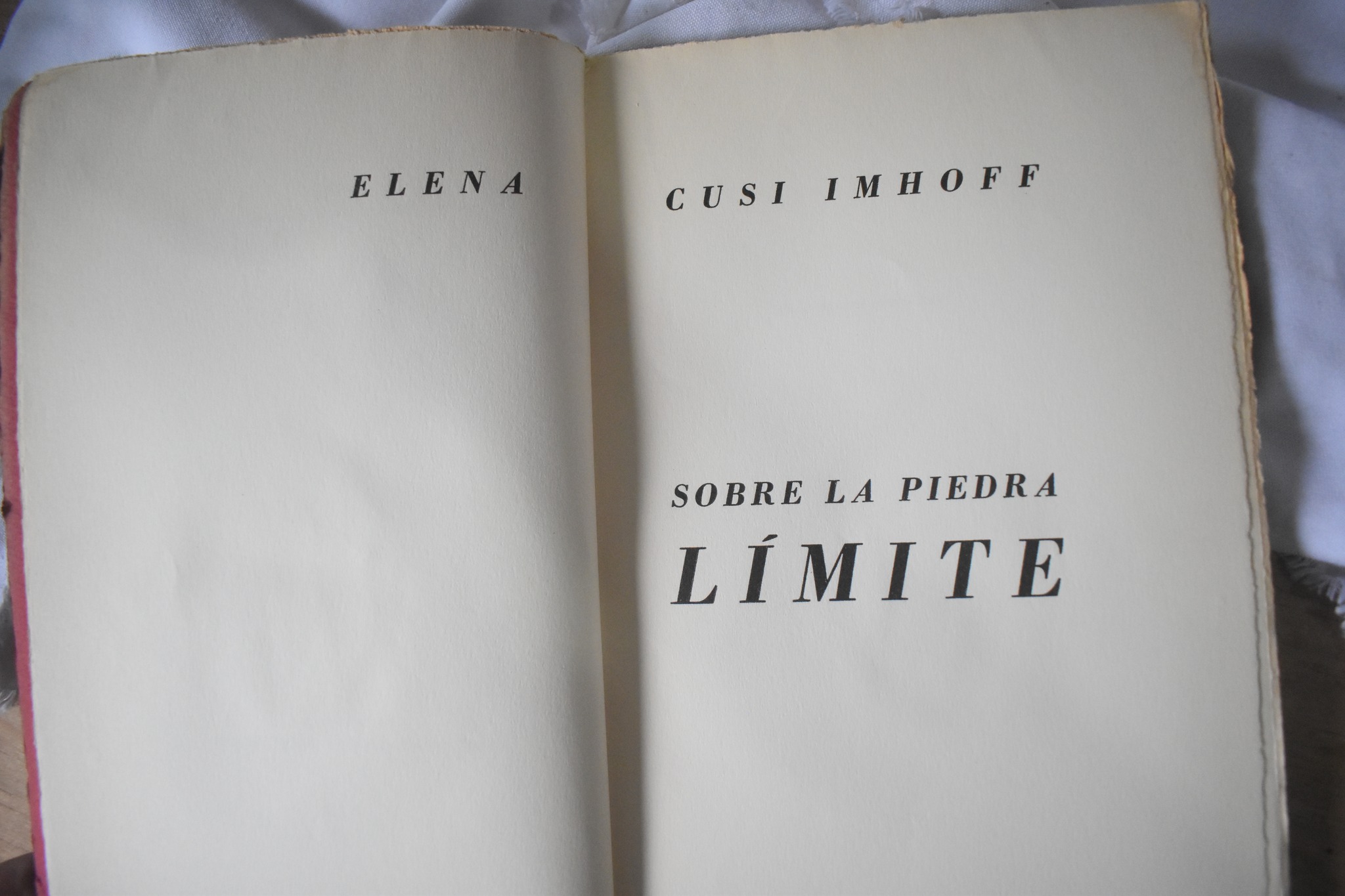 ELENA CUSI IMHOFF - SOBRE LA PIEDRA. 100 EJEMPLARES
