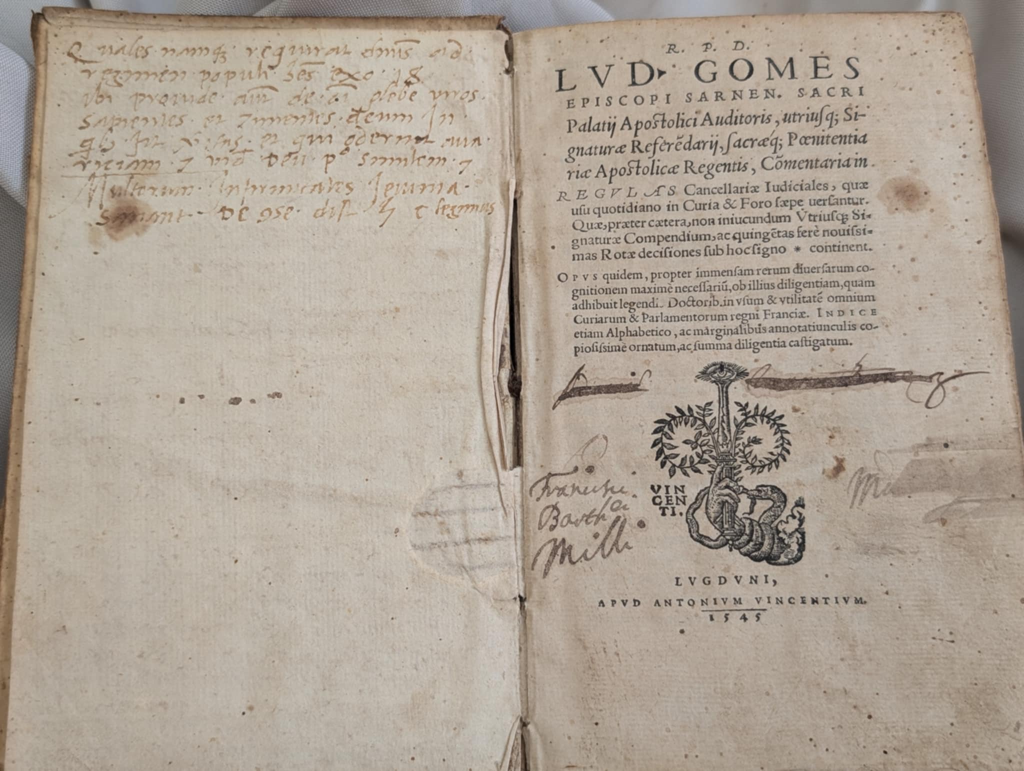 R. P. D. LUD GOMES - PALATY APOSTOLICI AUDITORIS 1541