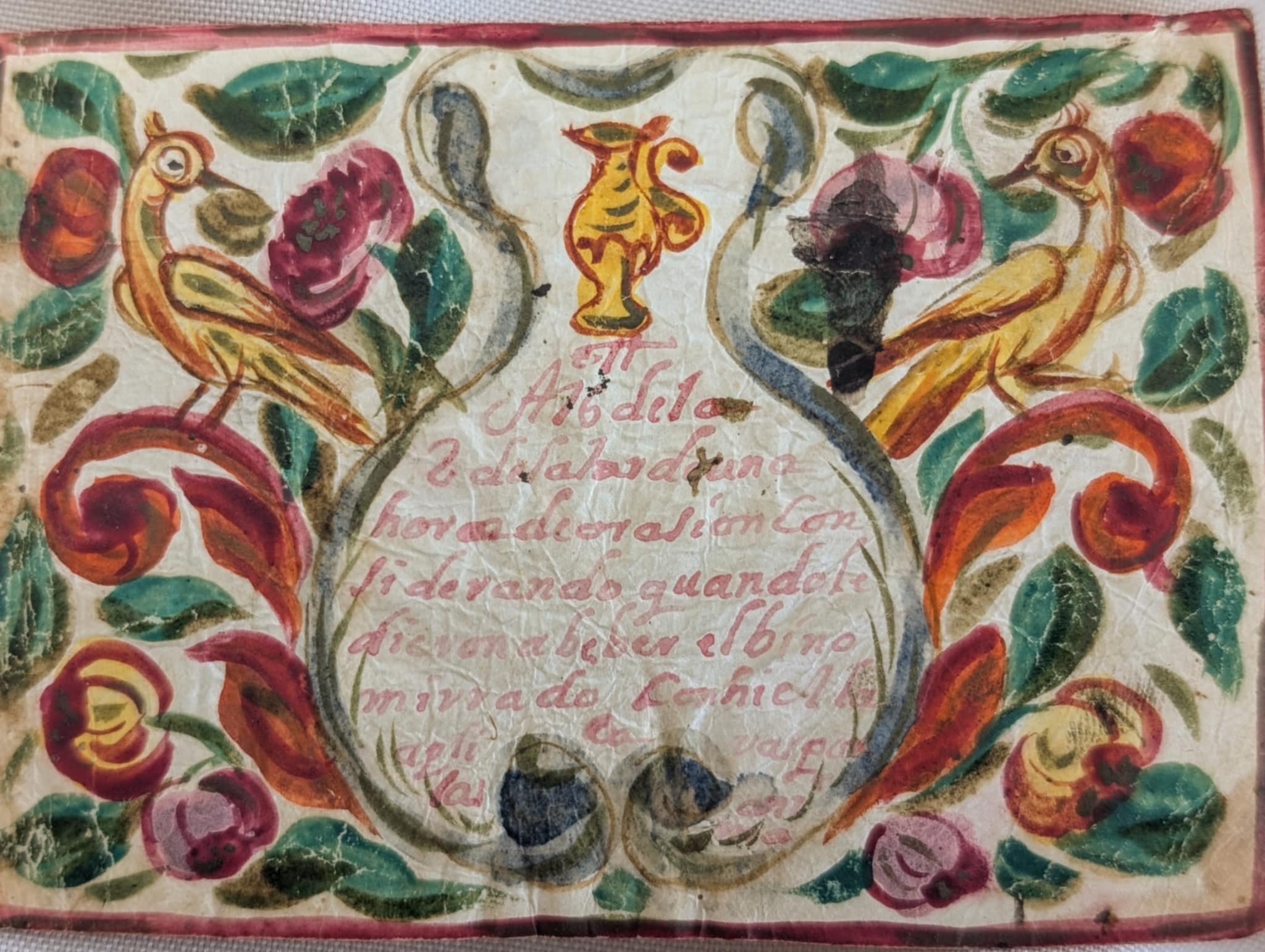 JACULATORIA REALIZADA A MANO - SIGLO XVII