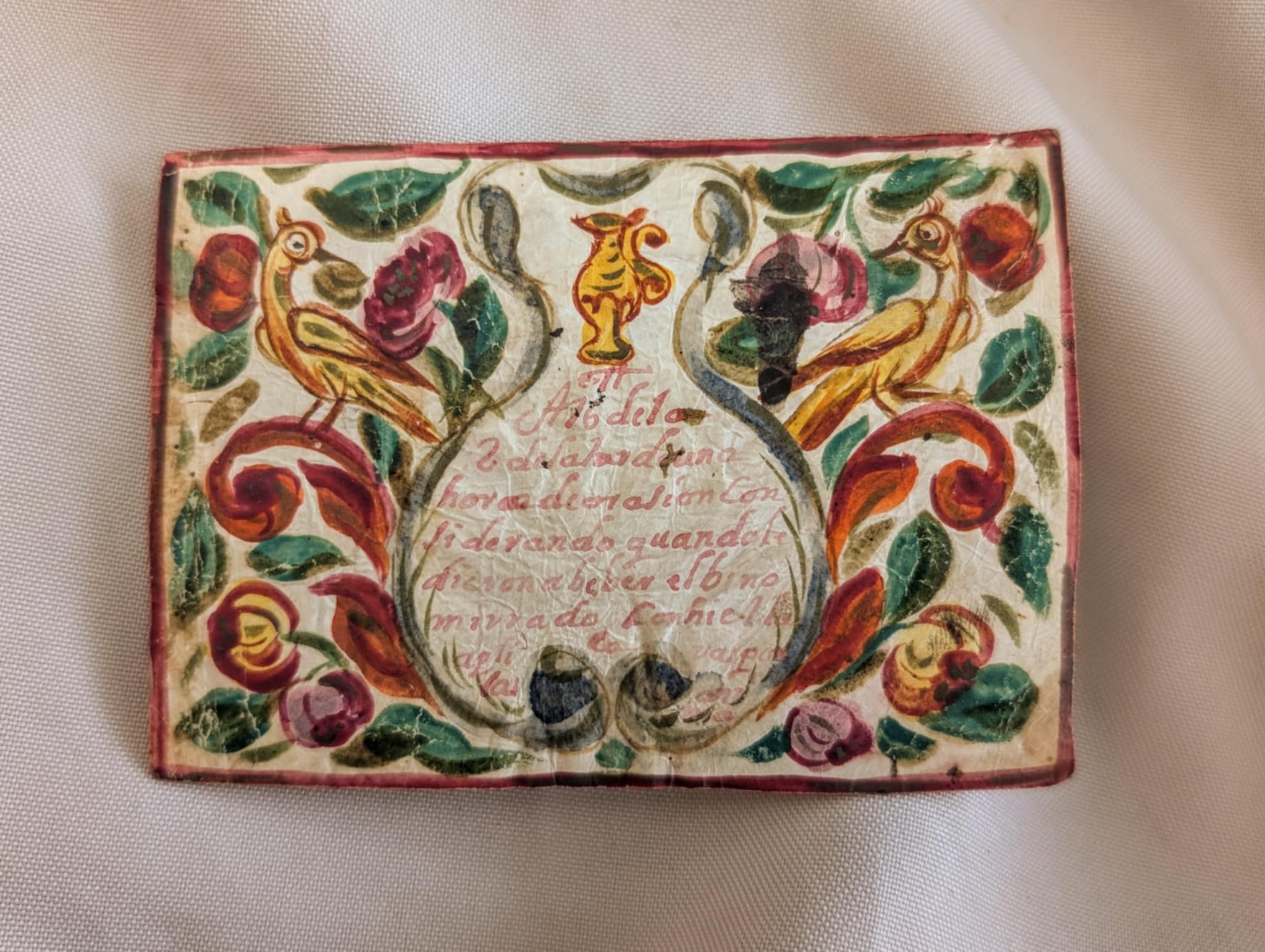 JACULATORIA REALIZADA A MANO - SIGLO XVII