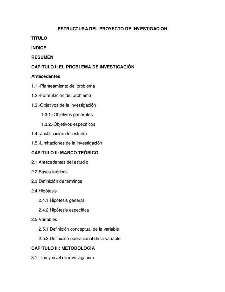 Proyecto de Tesis y Elaboracion de Tesis