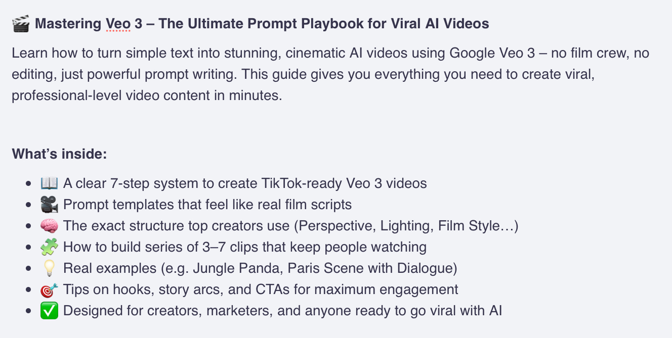 Prompts for Veo 3