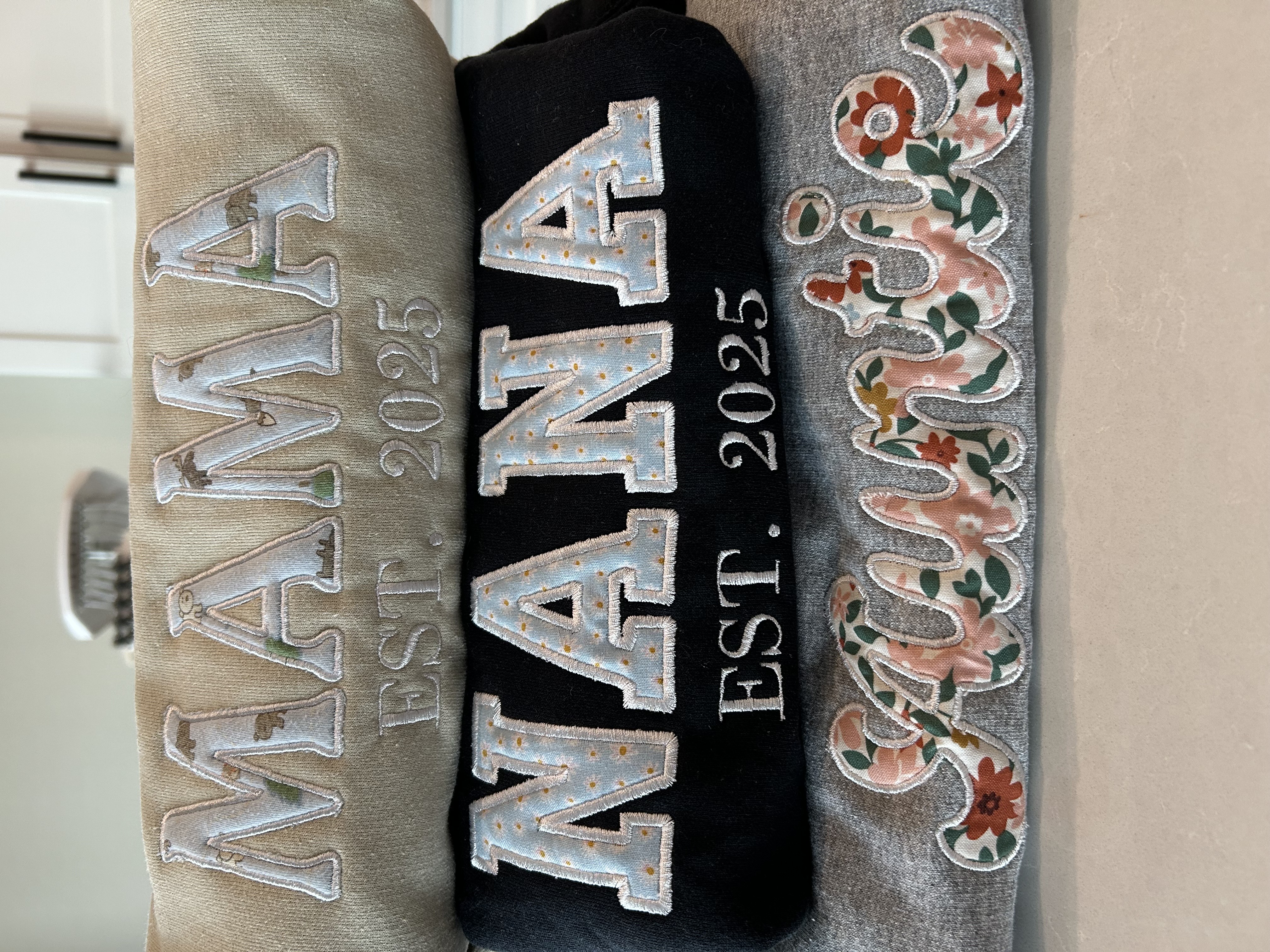 Embroidered one-of-a-kind Family Keepsake Sweatshirt