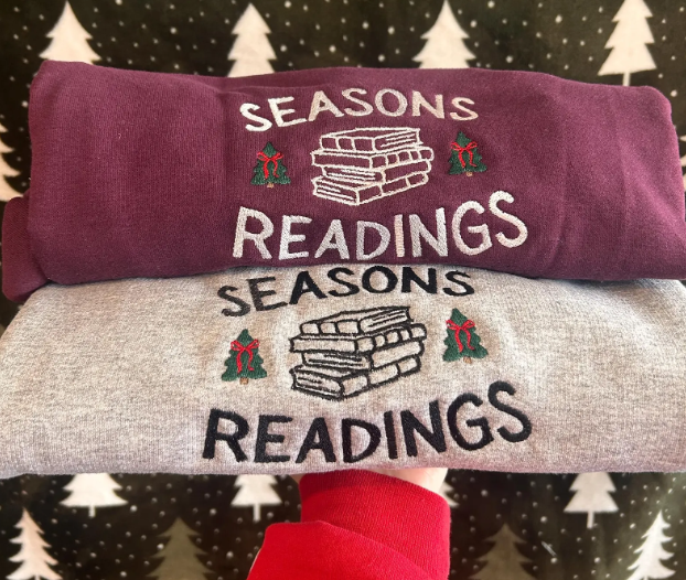 Seasons Reading Embroidered Sweatshirt