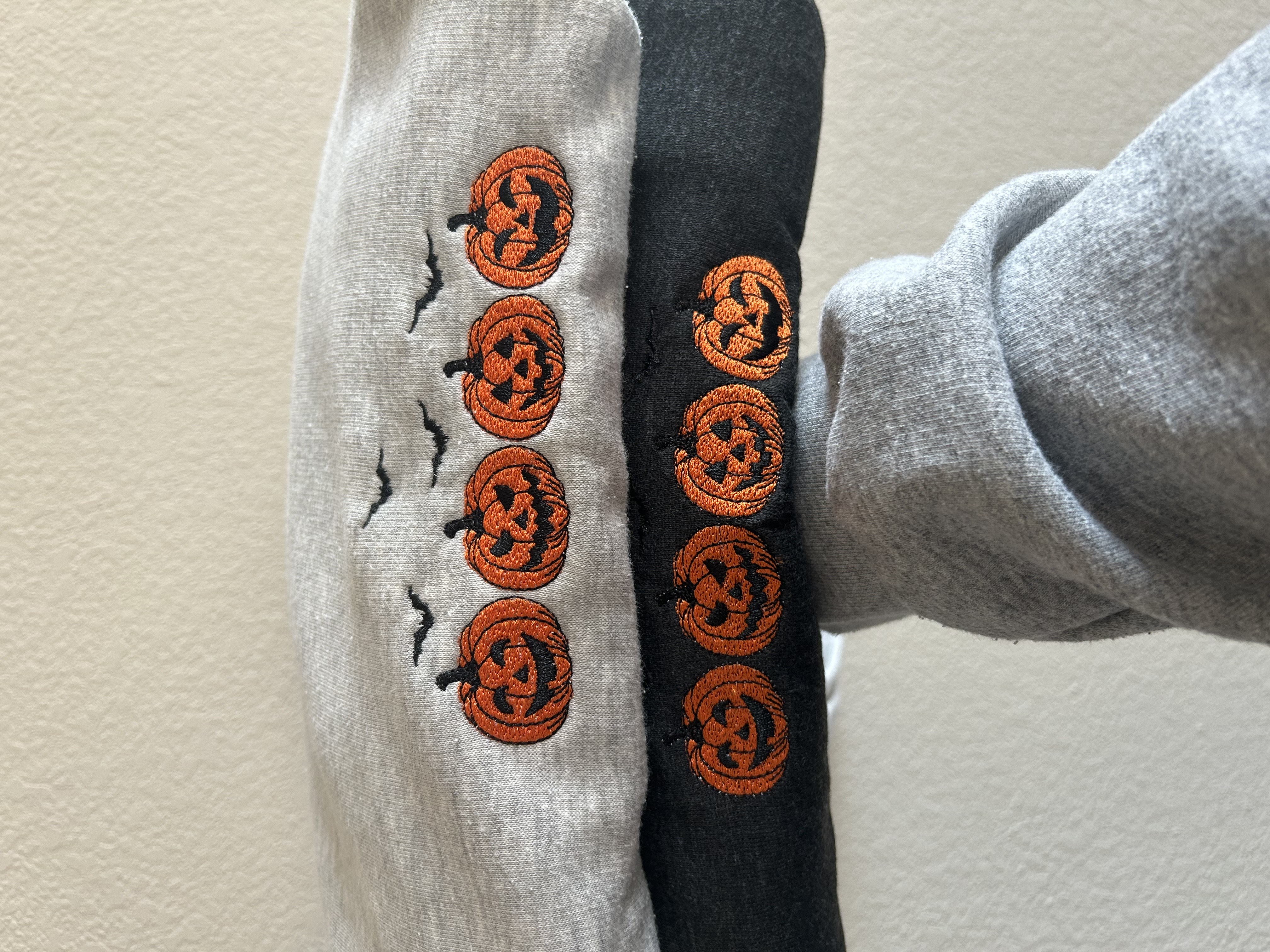 Halloween Pumpkin Embroidered Sweatshirt