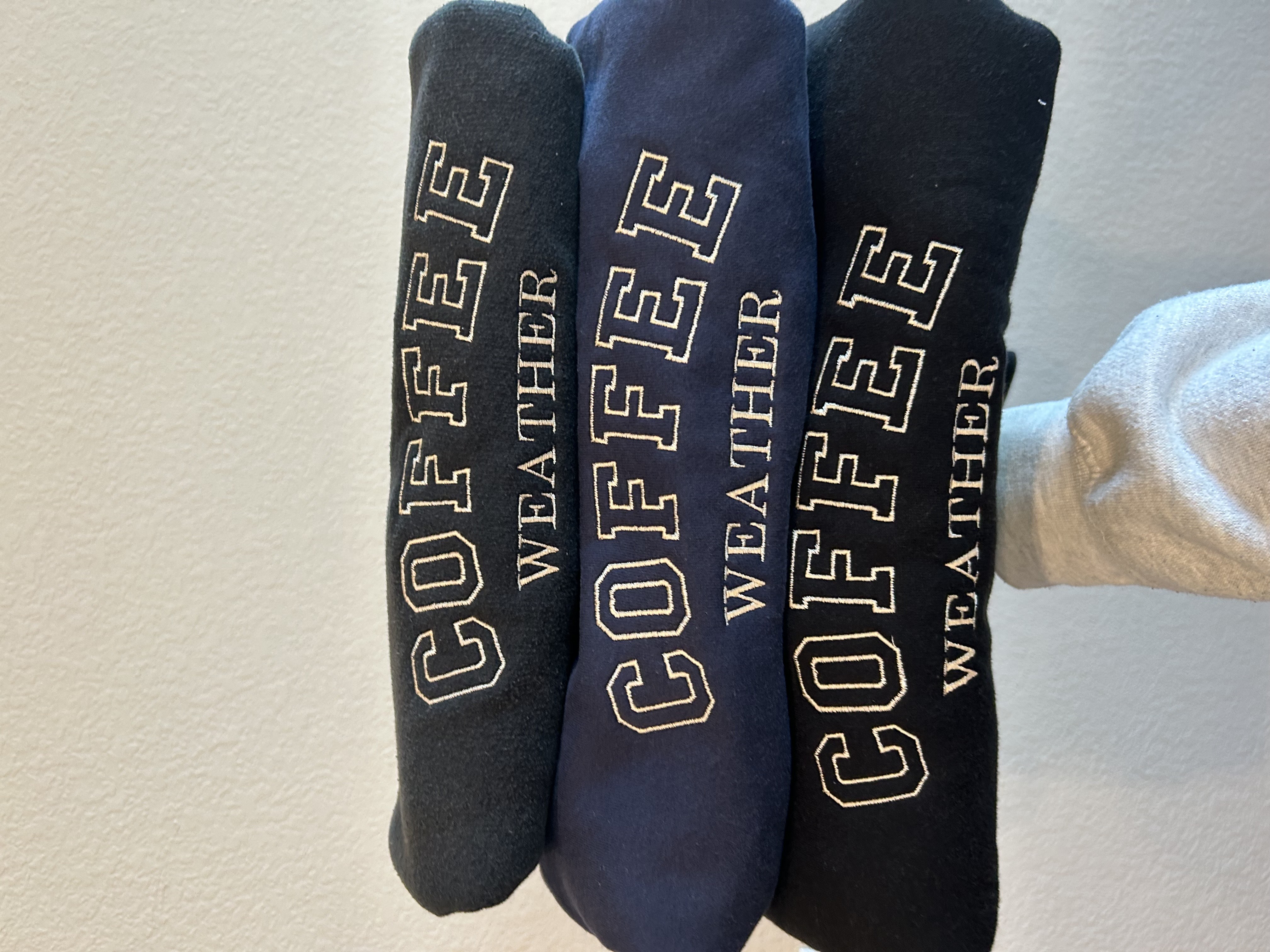 Coffee Weather Embroidered Sweatshirt