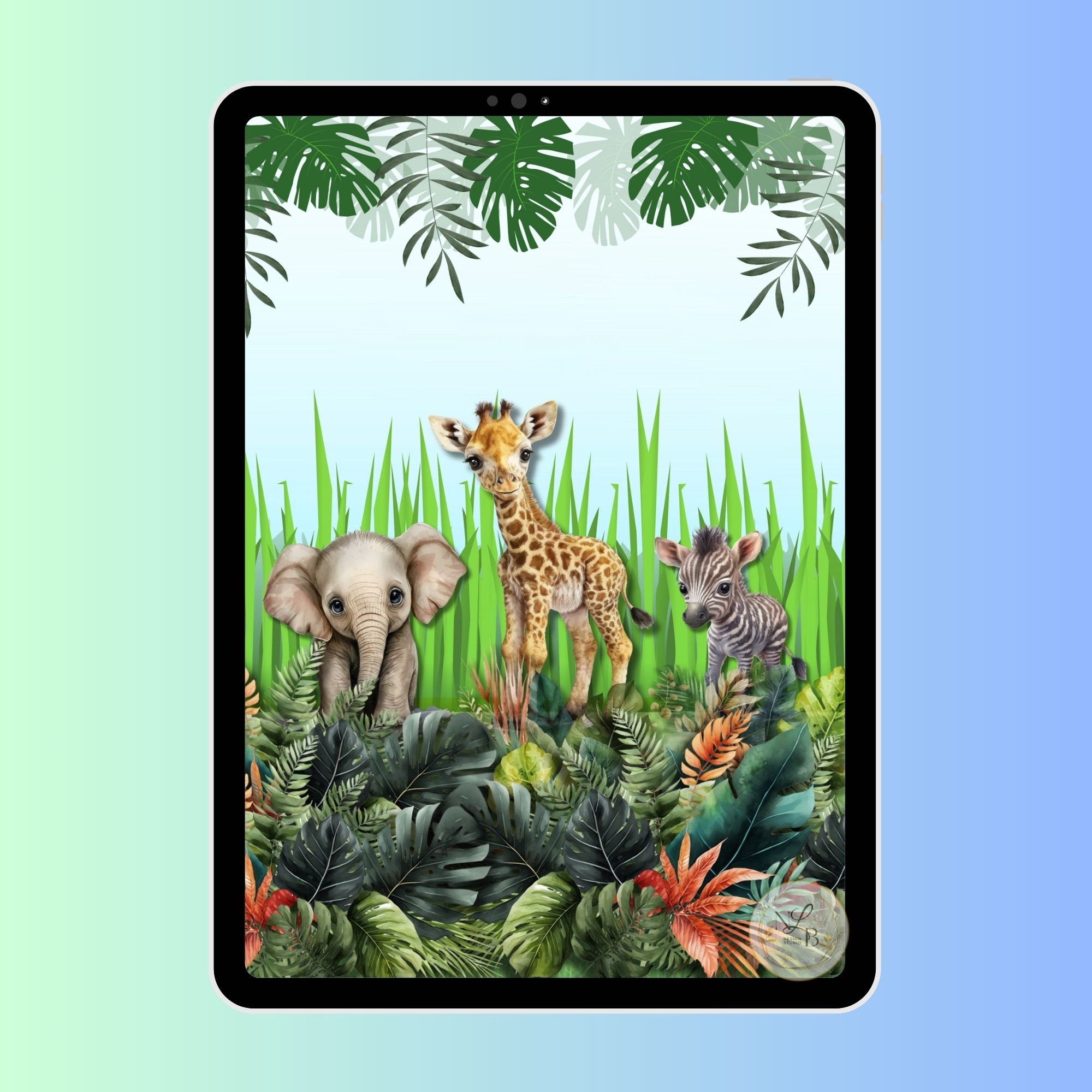 Jungle Safari Nursery Art Print