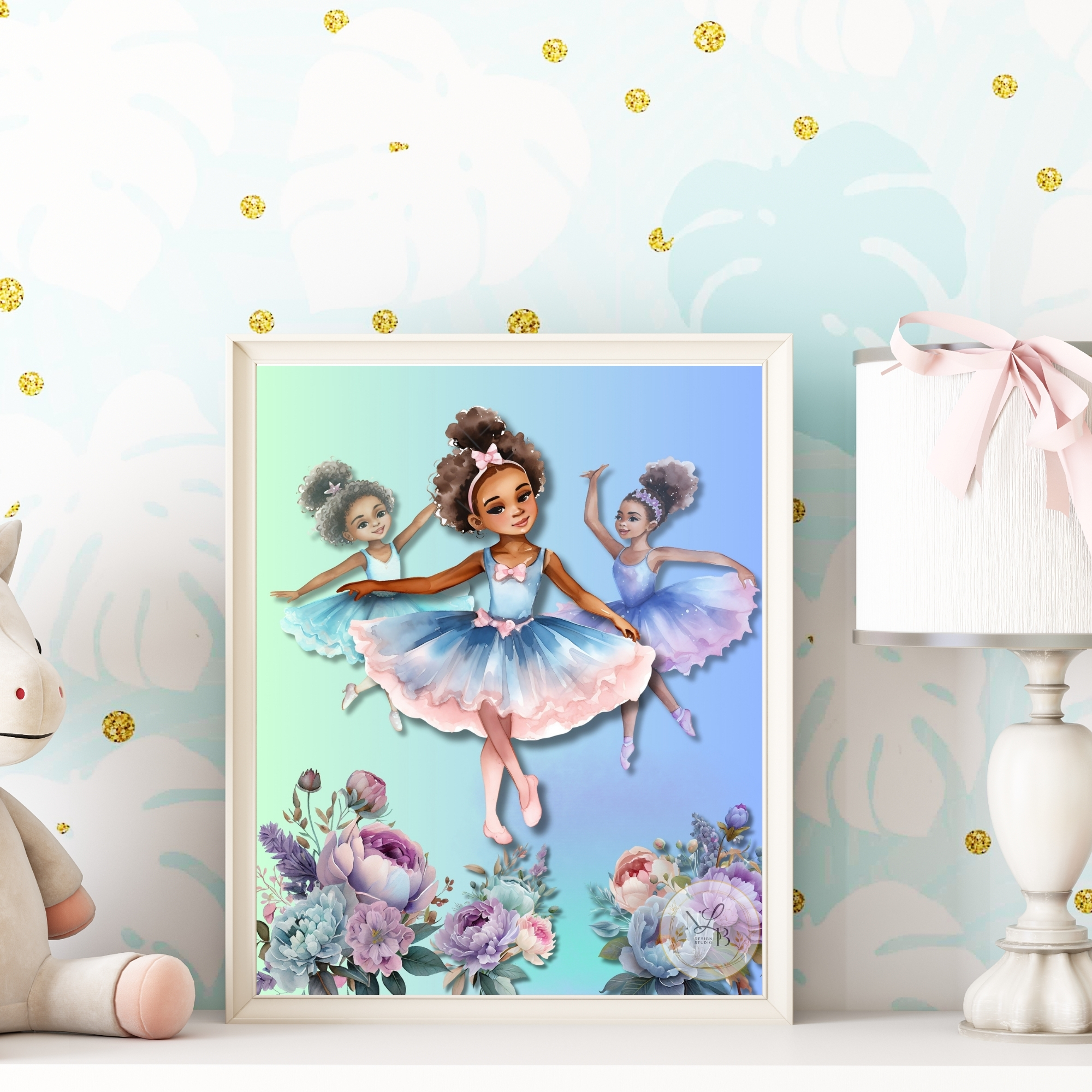 Ballerina Nursery Art Print