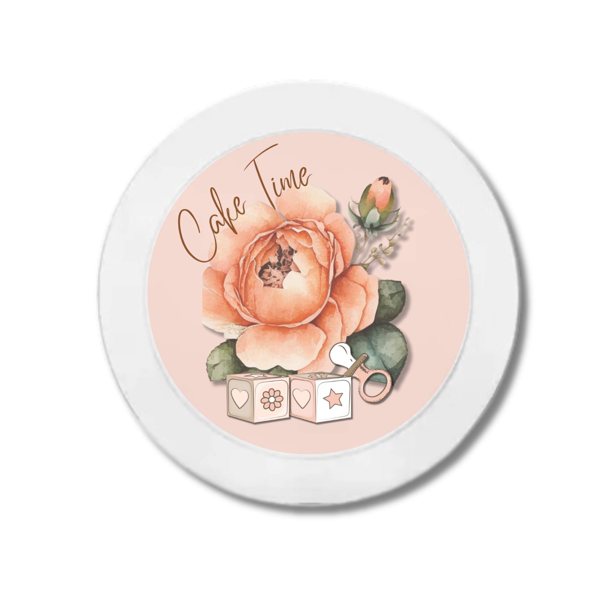 Peach Carriage Baby Shower Favor Kit