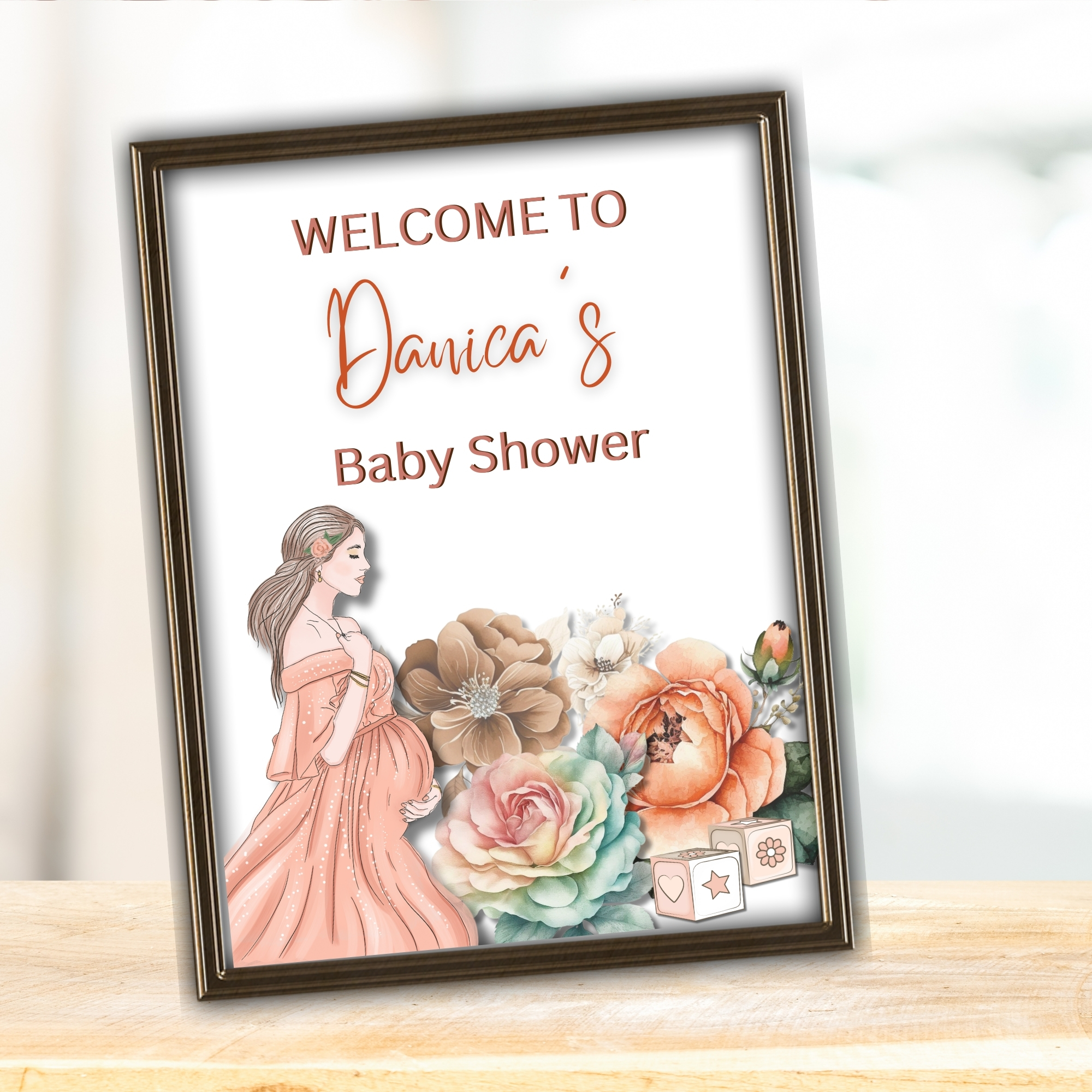 Peach Carriage PERSONALIZED Invitation/Welcome 