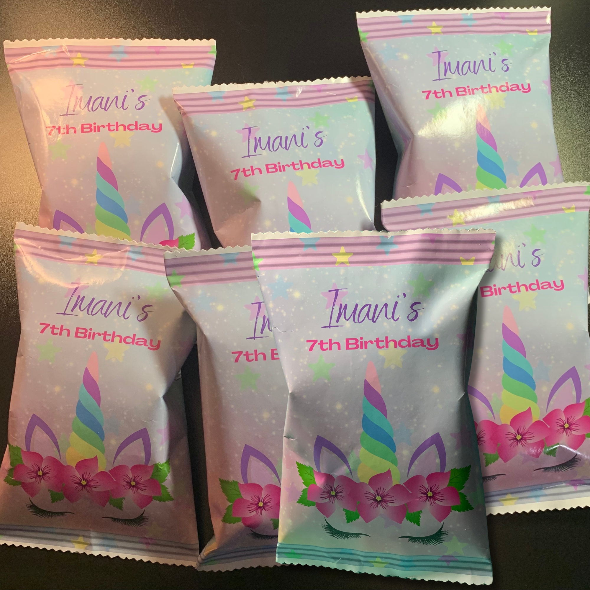 Rainbow Unicorn Personalized Party Favor Kit