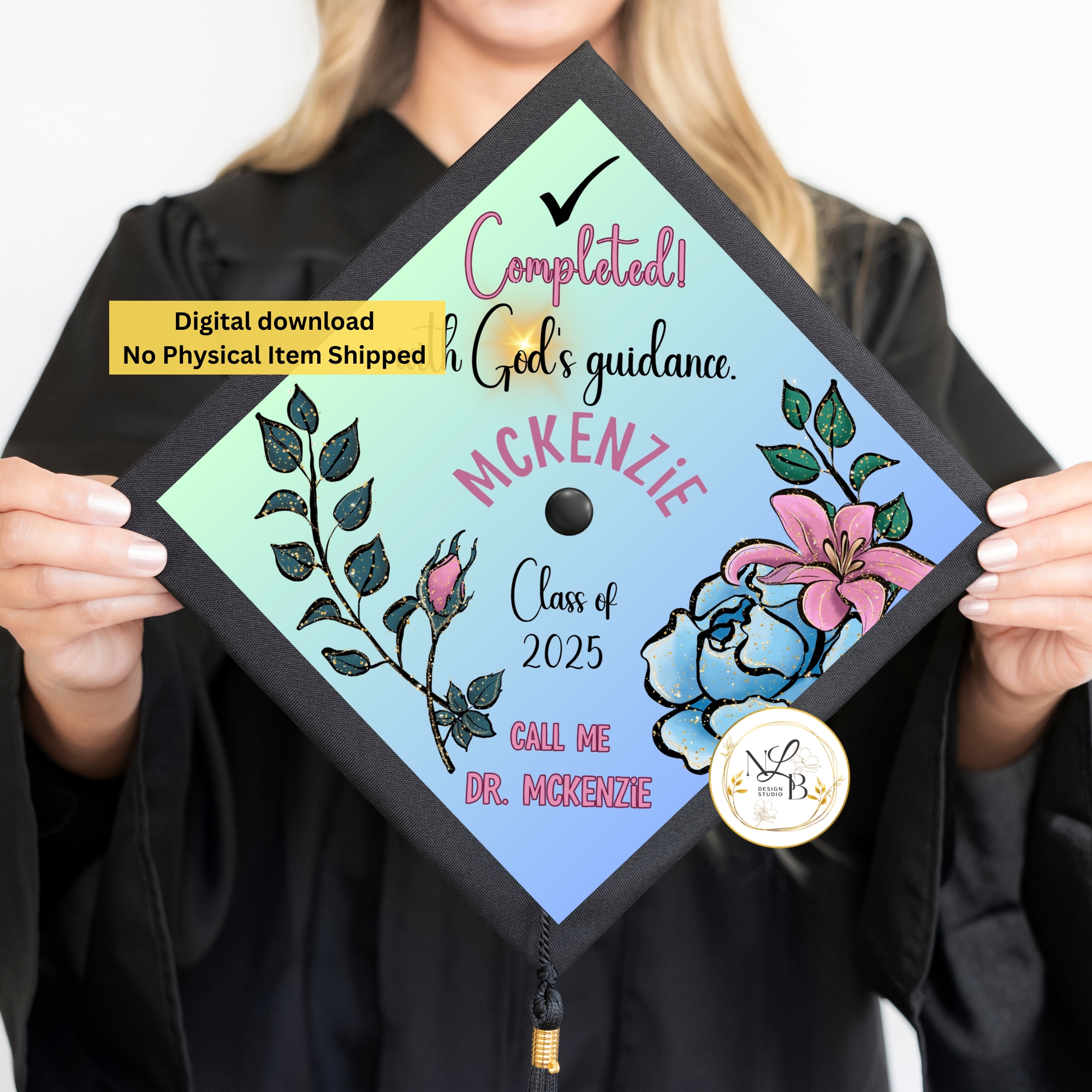 Completed - MADE TO ORDER Graduation Cap Topper, Personalized Grad Cap