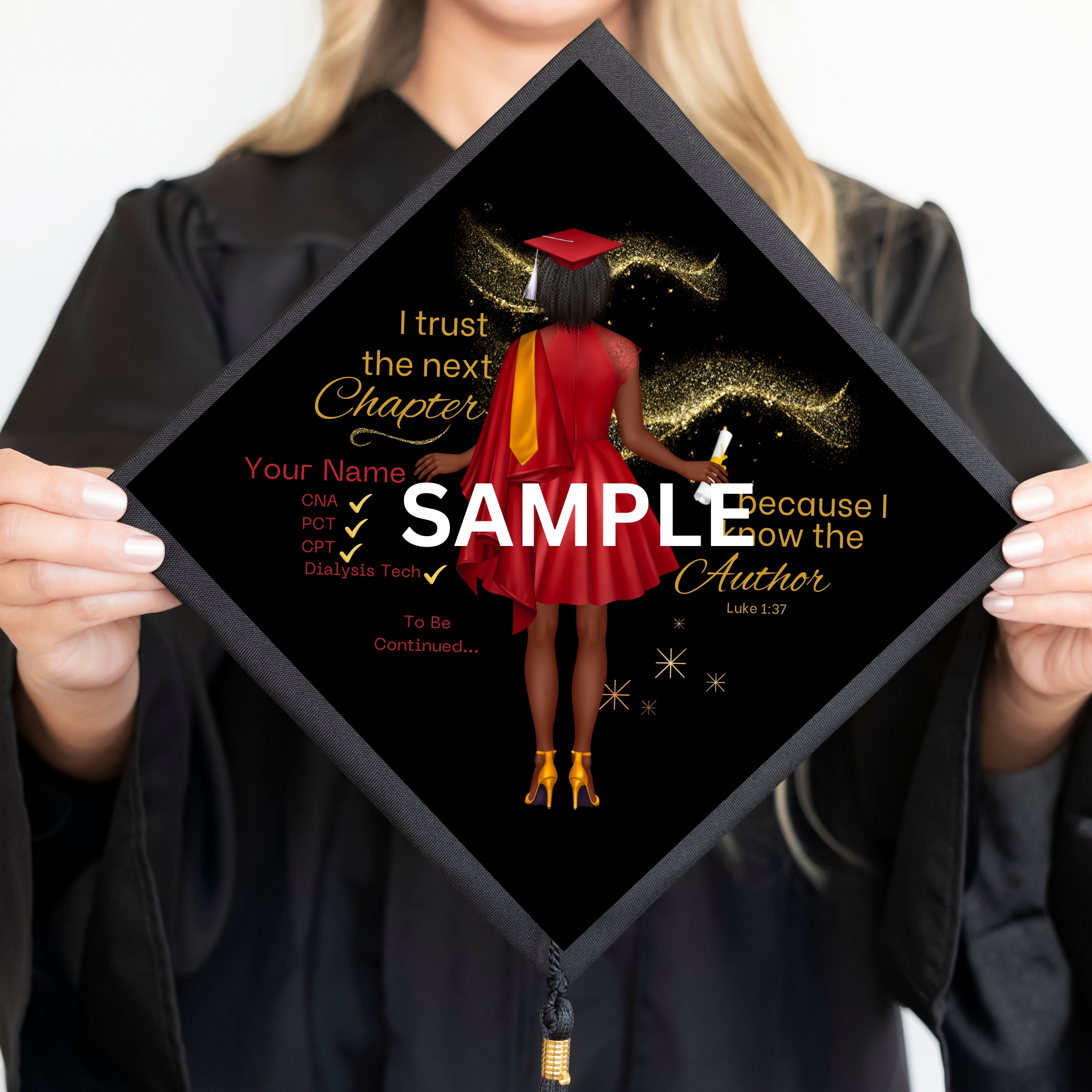 CUSTOM ORDER Graduation Cap Topper, Personalized Grad Cap