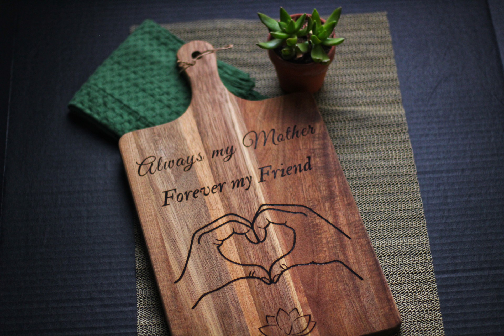 For Mom Wooden Cutting Board