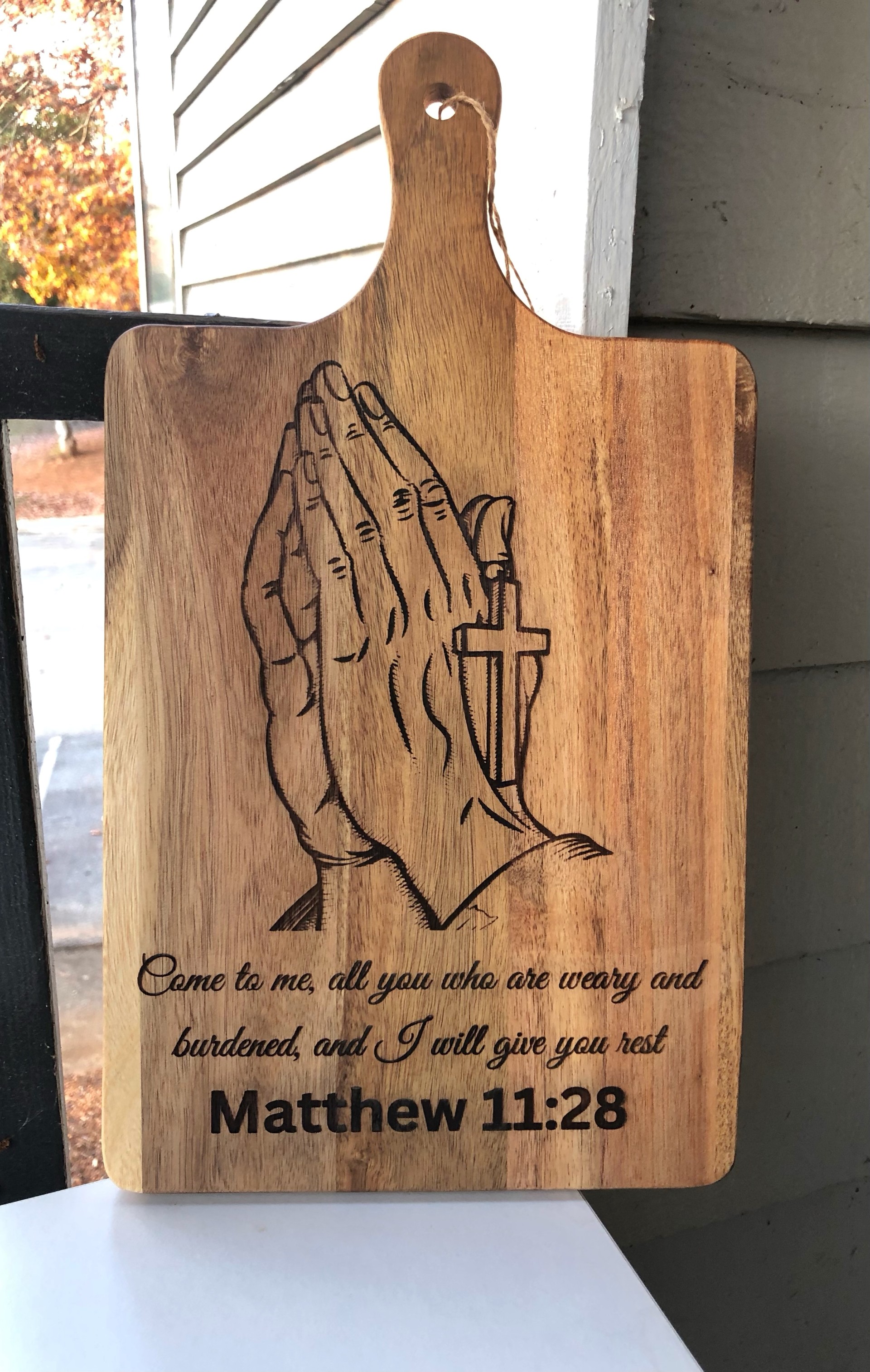 Praying Hands Cutting Board