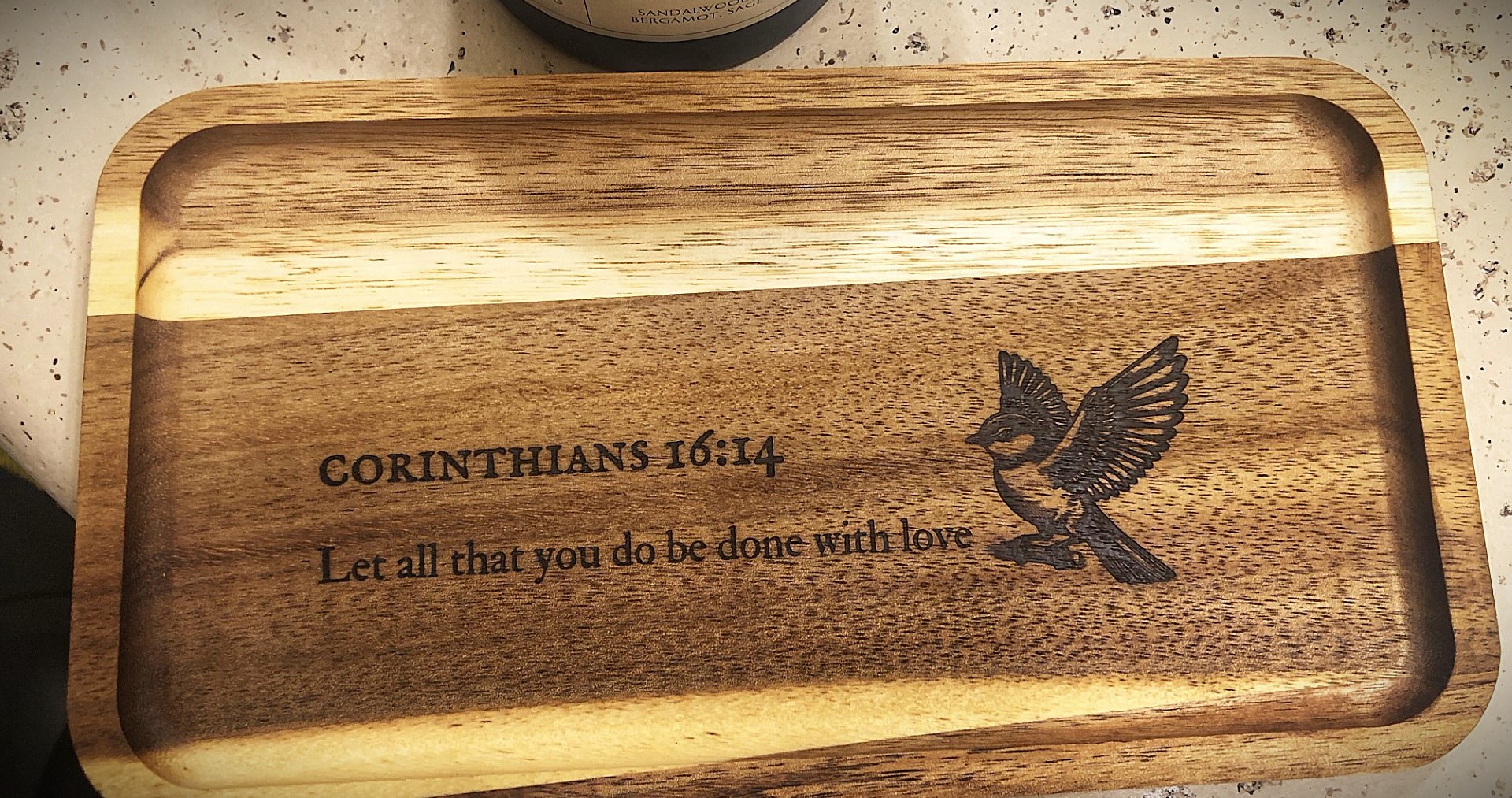 Wooden Decorative Catchall Tray