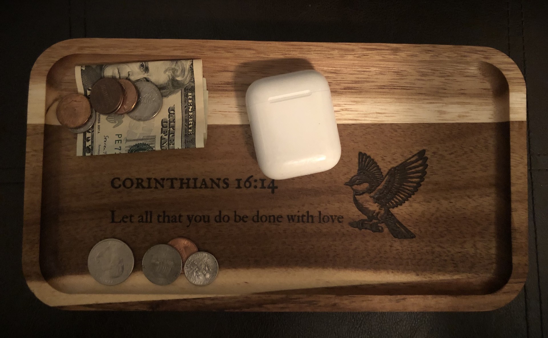 Wooden Decorative Catchall Tray