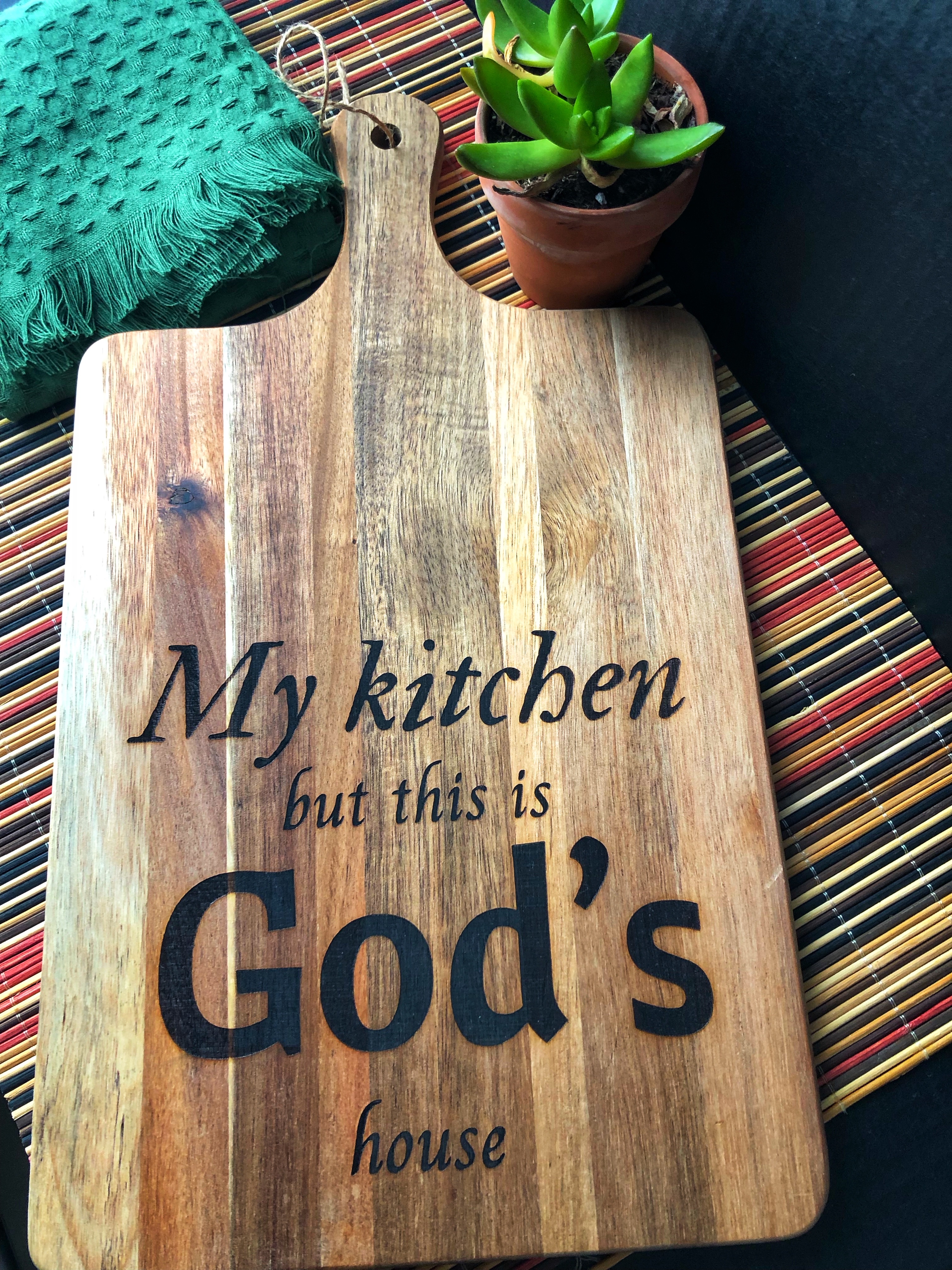 Christian Wooden Cutting Board