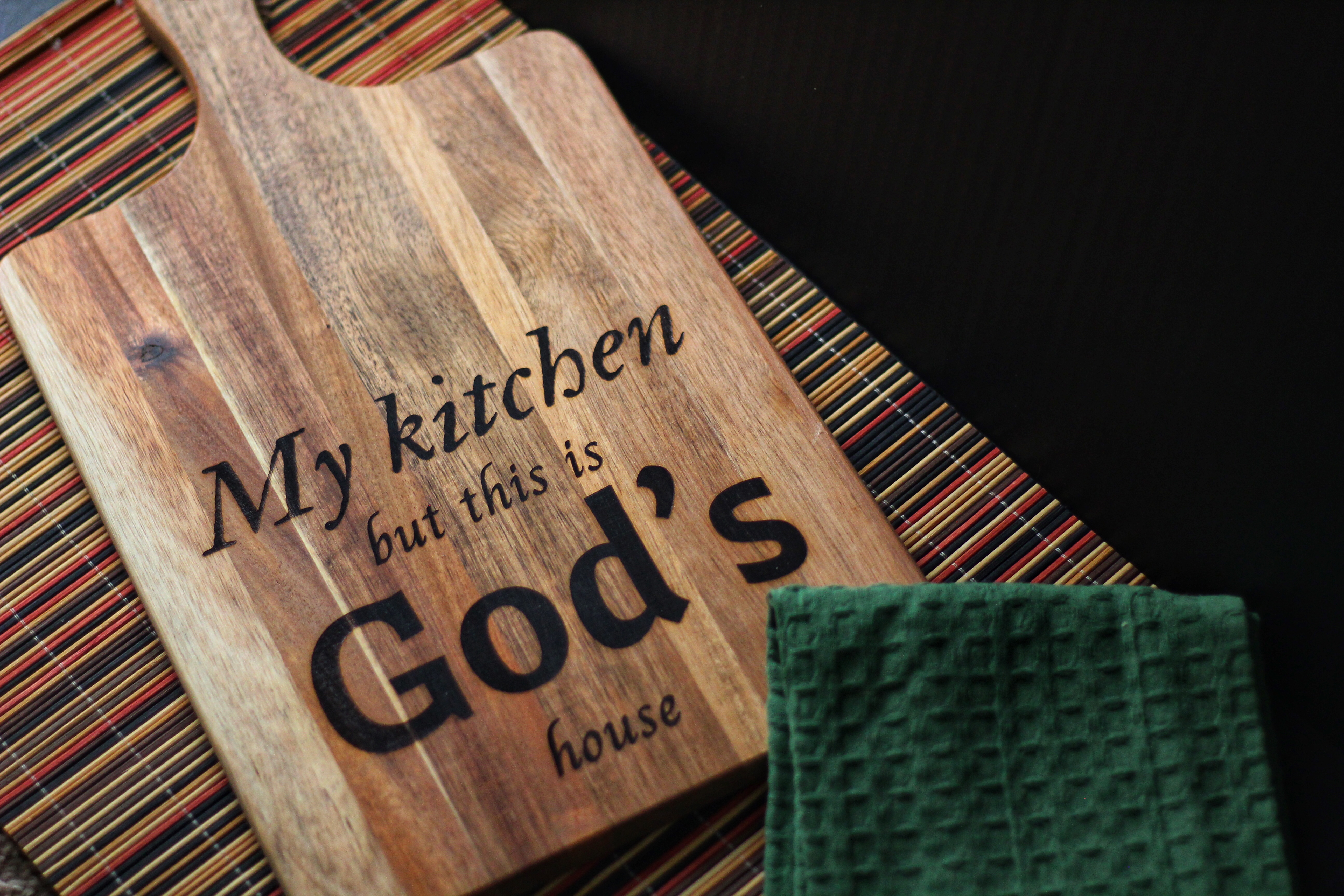 Christian Wooden Cutting Board