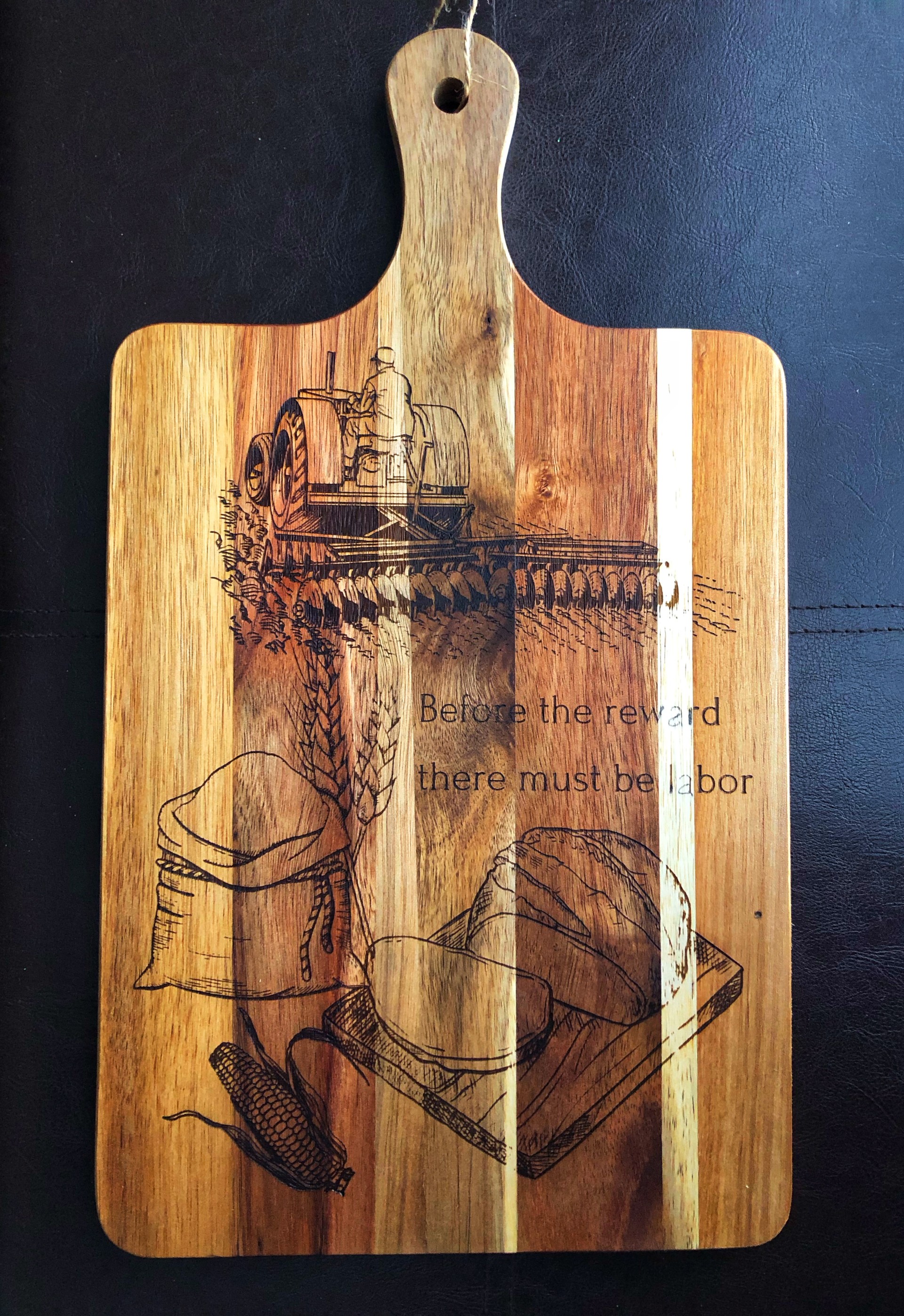 Farming Harvest Rustic Wooden Cutting Board