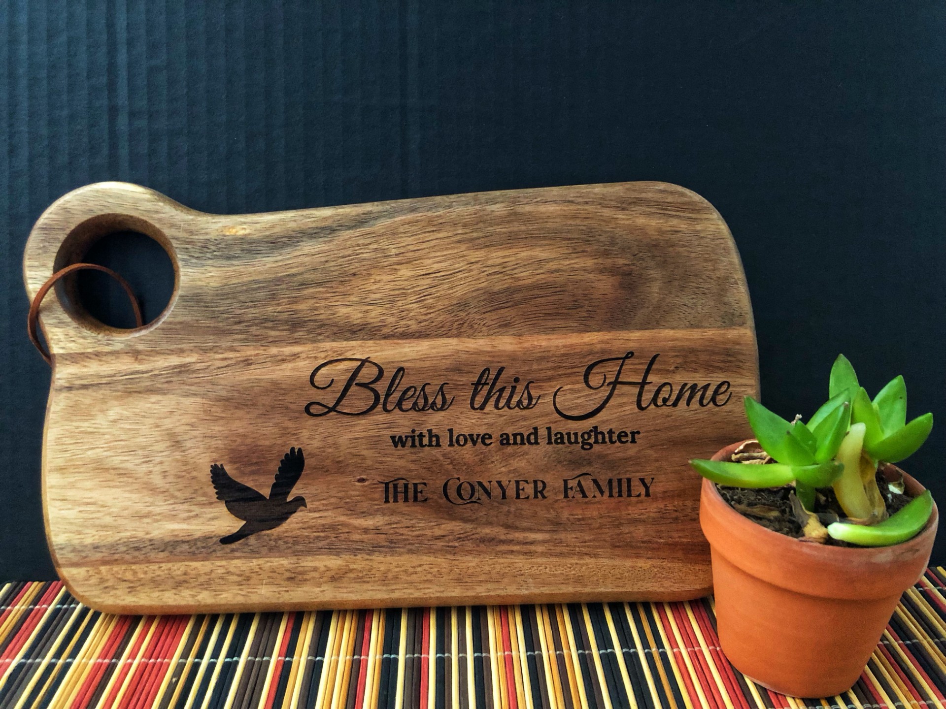 Bless This Home Personalized Cutting Board