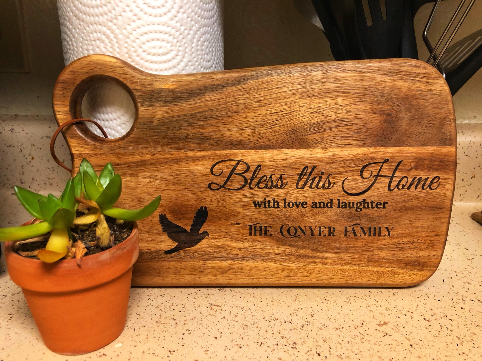 Bless This Home Personalized Cutting Board
