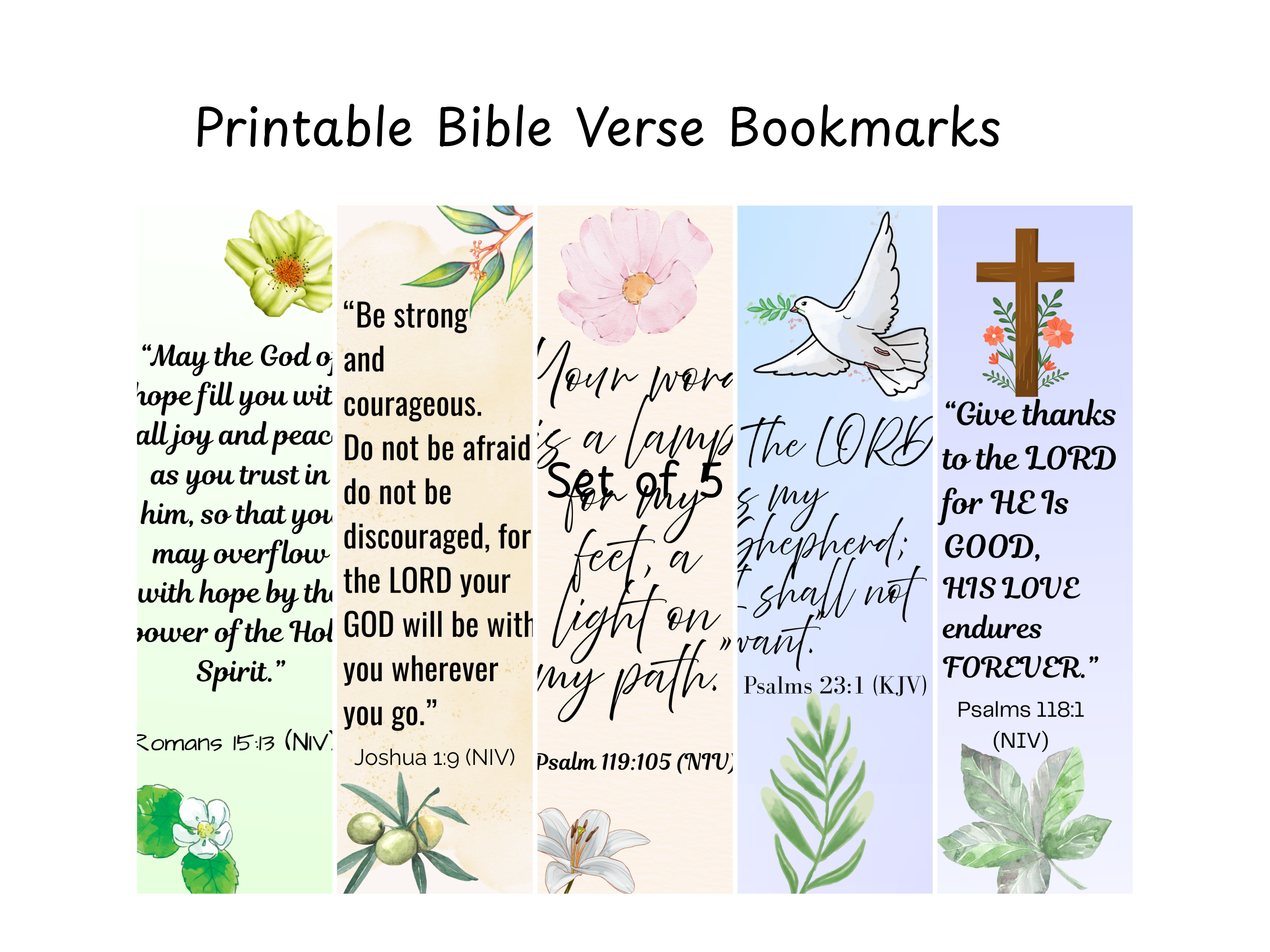 Printable Bible Verse Bookmarks