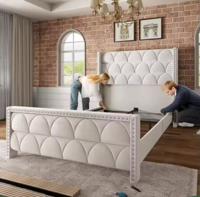 Elegant Upholstered Bed Frame