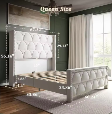 Elegant Upholstered Bed Frame