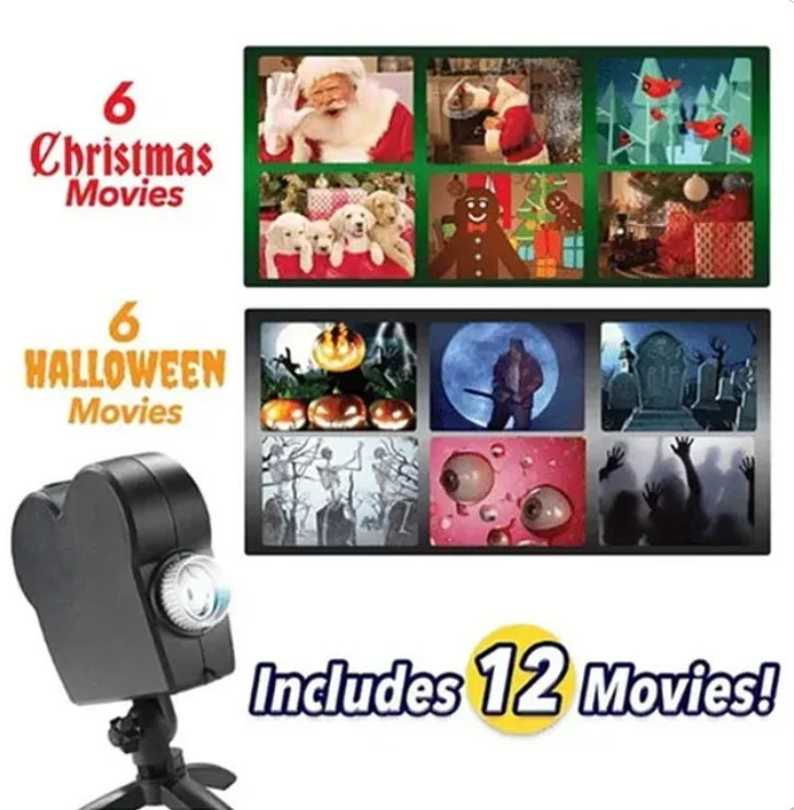 🔥Hot Sale 60% OFF💀 2025 New Upgrade Halloween/Christmas Holographic Projection