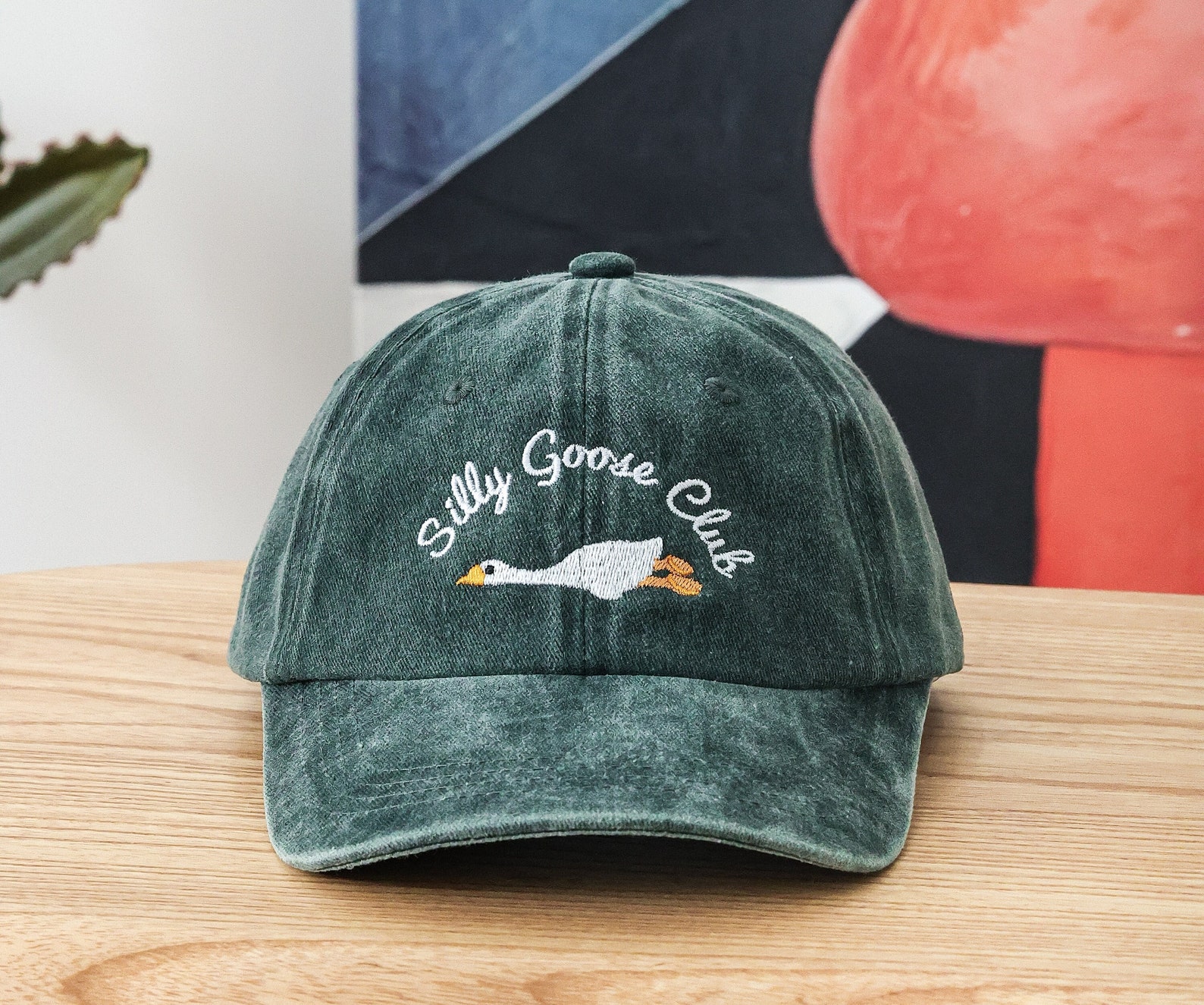 Custom Dad Cap, Embroidered Goose Cap, Vintage Humorous Hat, Personalized Adjustable Women Hats, Outdoor Camping Hat