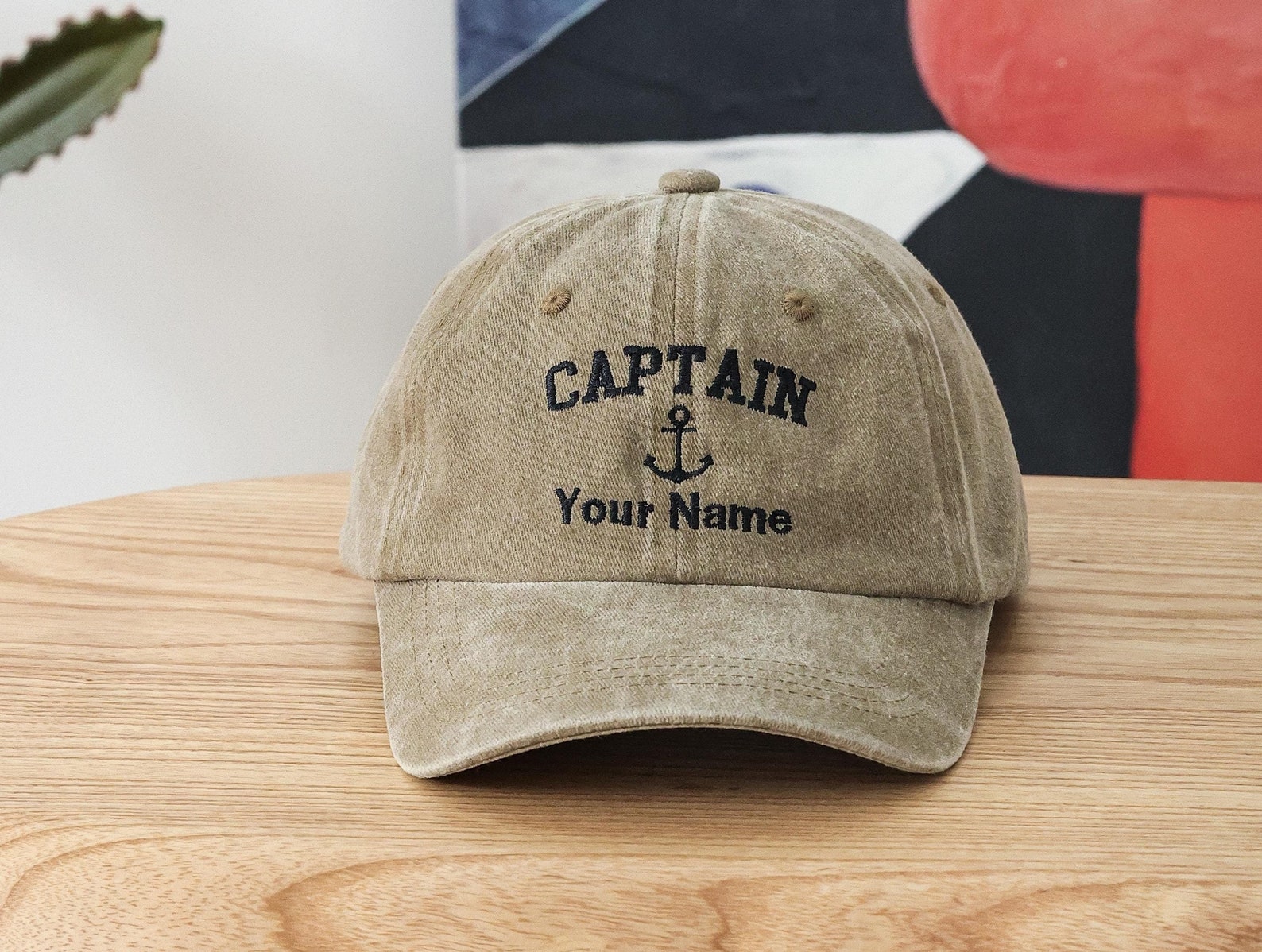 Custom Captain Cap, Embroidered Hat, Womens Anchor Hat, Captain Anchor, Sailing Boat Hat, Personalized Gifts, Custom Name Hats