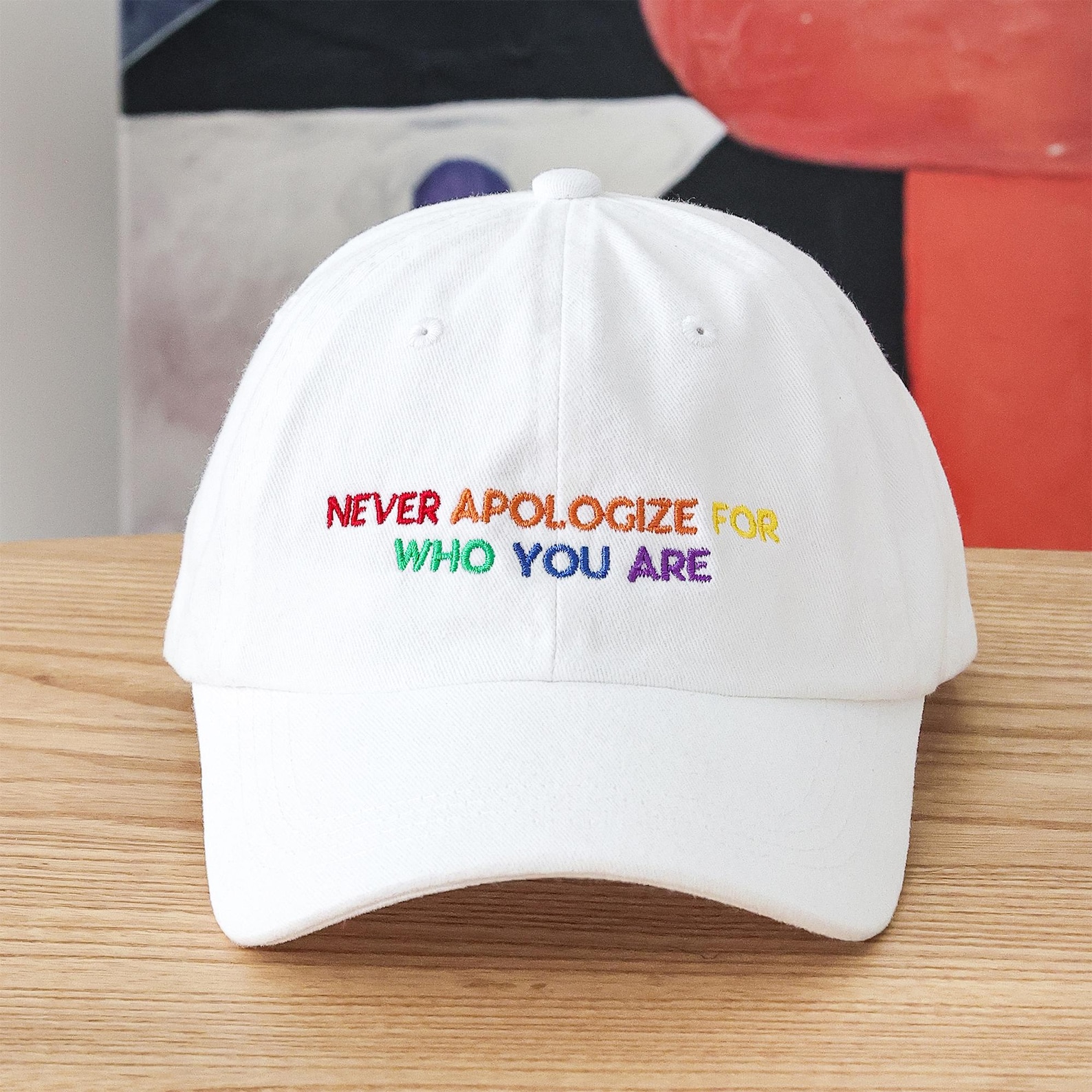 Baseball Hat, LGBTQ Hat, Embroidered Women Hats, Lesbian Gift, Rainbow Pride Flag, LGBT Support Hat, Pride Day, Pride Month