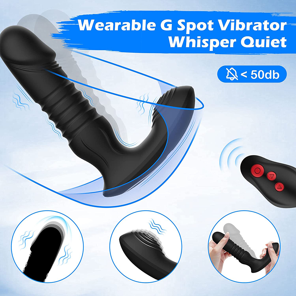Prostate Massager Anal Plug Vibrator with App Control Sex Toy for Men Women 7 Thrusting & Vibrating Modes Adult Anal Vibrator Butt Stimulator Plug for Male Female