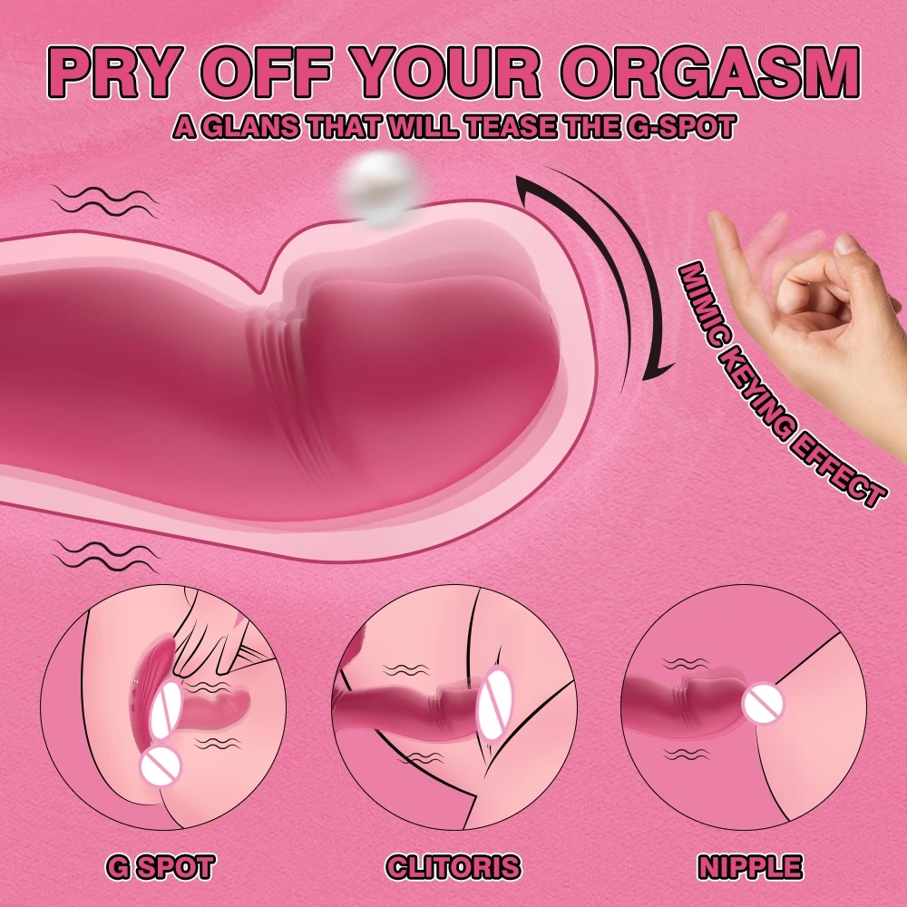 Wearable G Spot Dildo Vibrators Adult Sex Toys for Women or Men, App Remote Control Panty Mini Vibrator with 9 Quickly Wiggling & Vibrating Modes Panties Quite Rose Toy Sex Machine