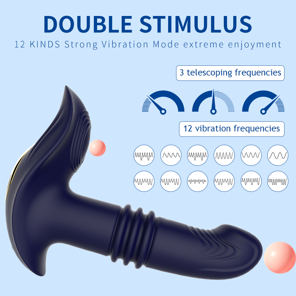 Thrusting Vibrating Prostate Massager Anal Butt Plug, Anal Male Adult Sex Toys for Men Women Couples, Remote Control Anal Dildo Vibrator, 10 Modes Anal Beads, Anal Training Sex Toy Game Play
