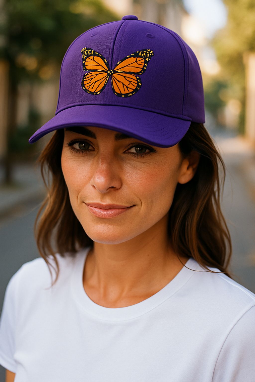 Cap with Monarch Butterfly Design