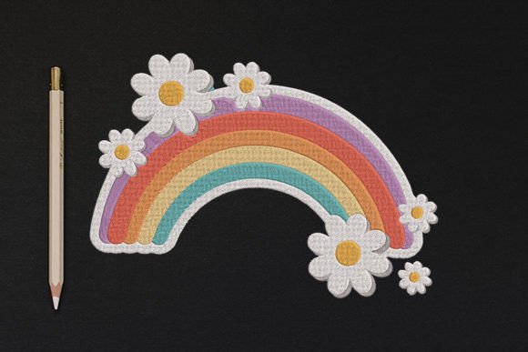 Shirt with Rainbow Embroidery