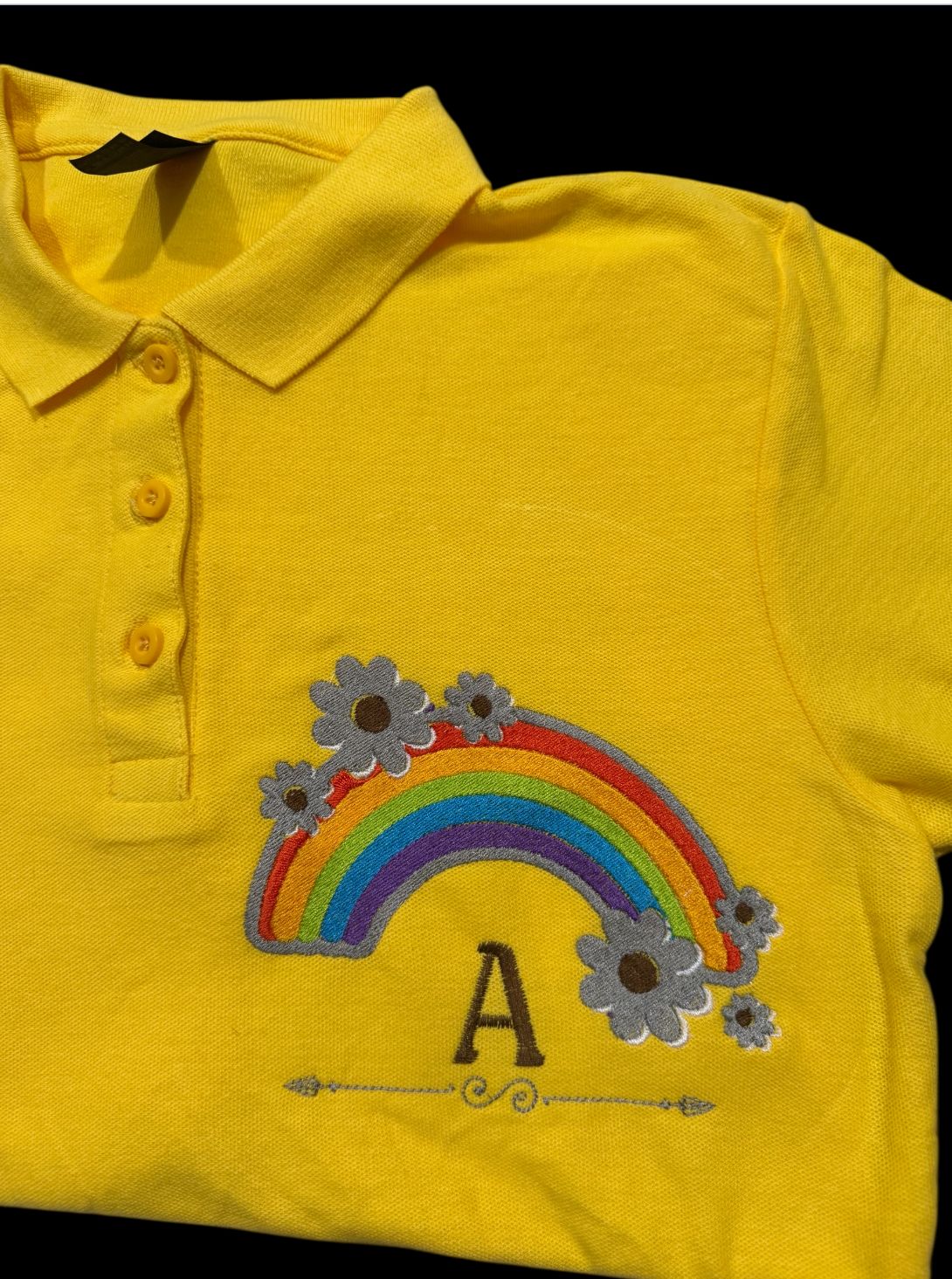 Shirt with Rainbow Embroidery