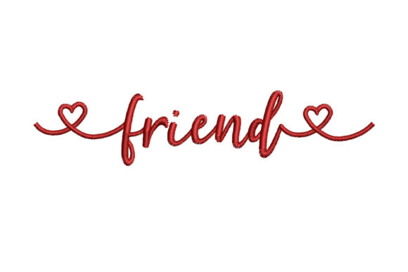 Embroidered 'Friend' T Shirt