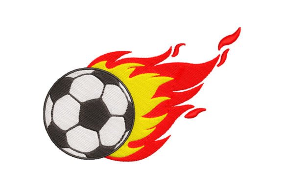 Flaming Soccer Ball T Shirt