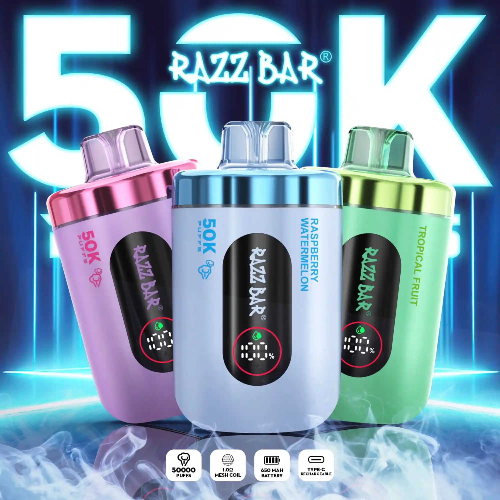 Razz Bar 50K Puff Disposable Vape 50,000 Puffs
