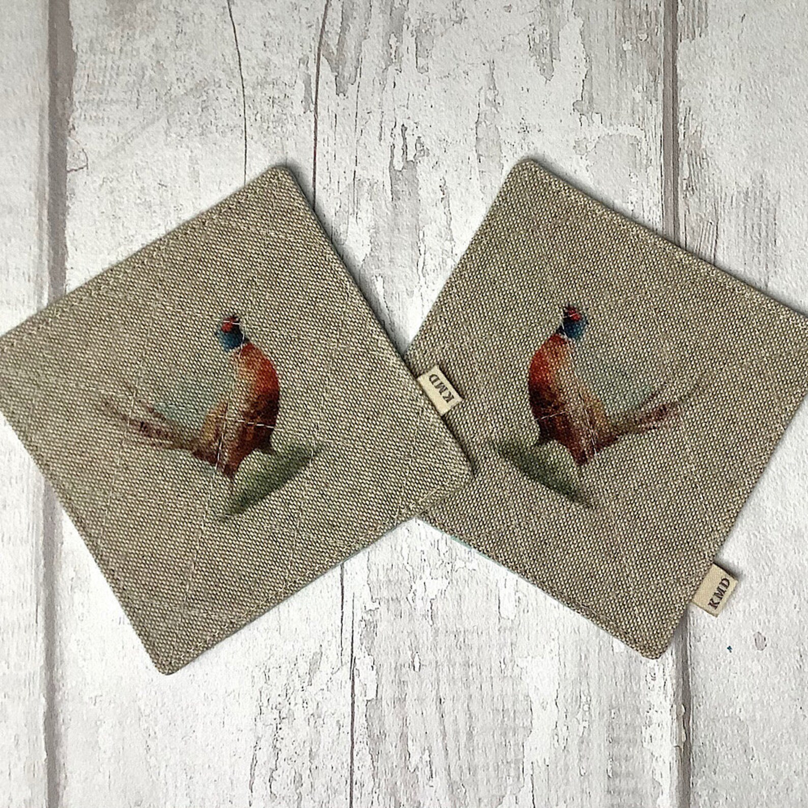 Quilted Coaster Set - Pheasant