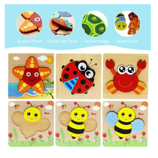 Wooden Animal Puzzle Set