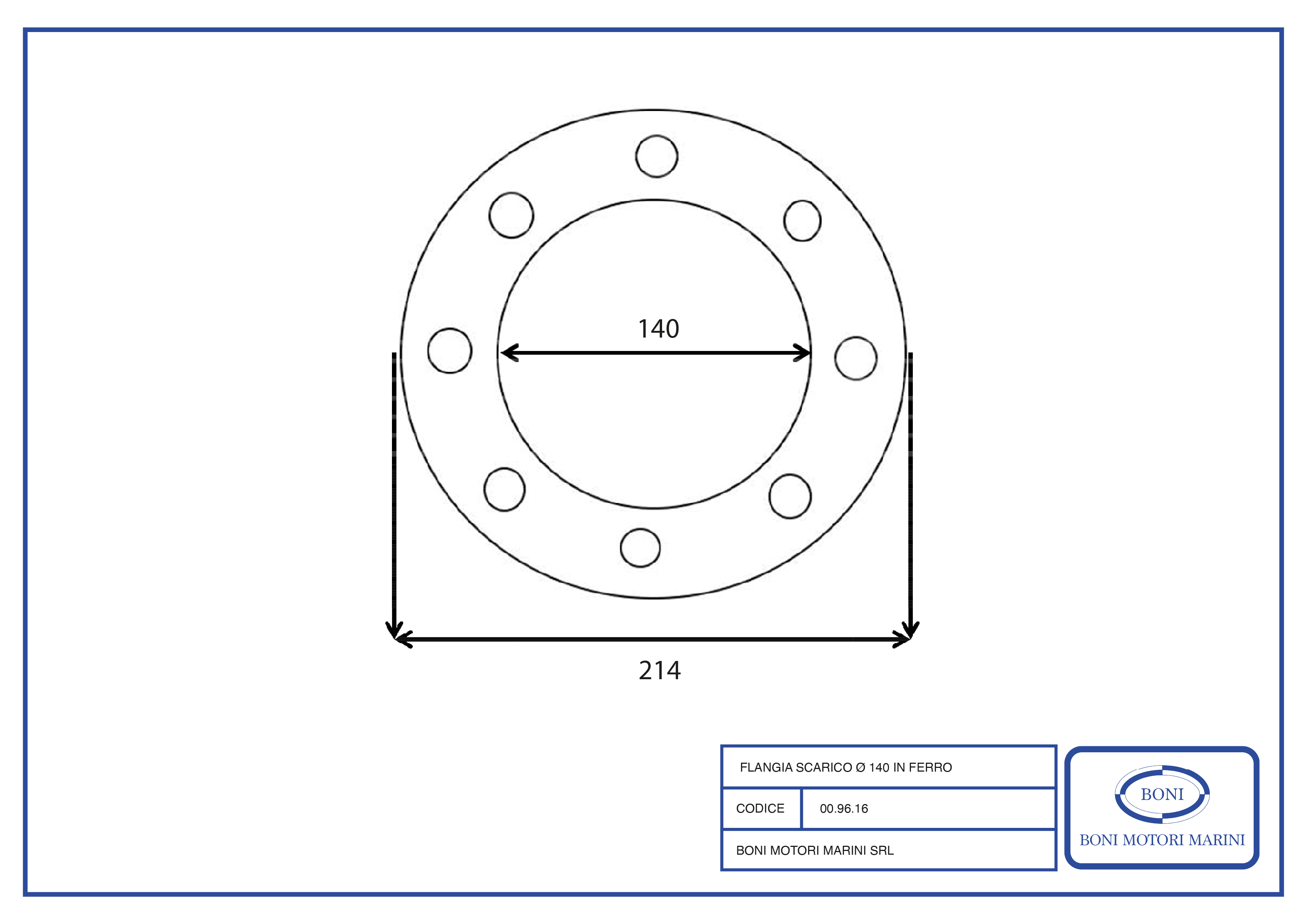 Flangia Scarico in Ferro