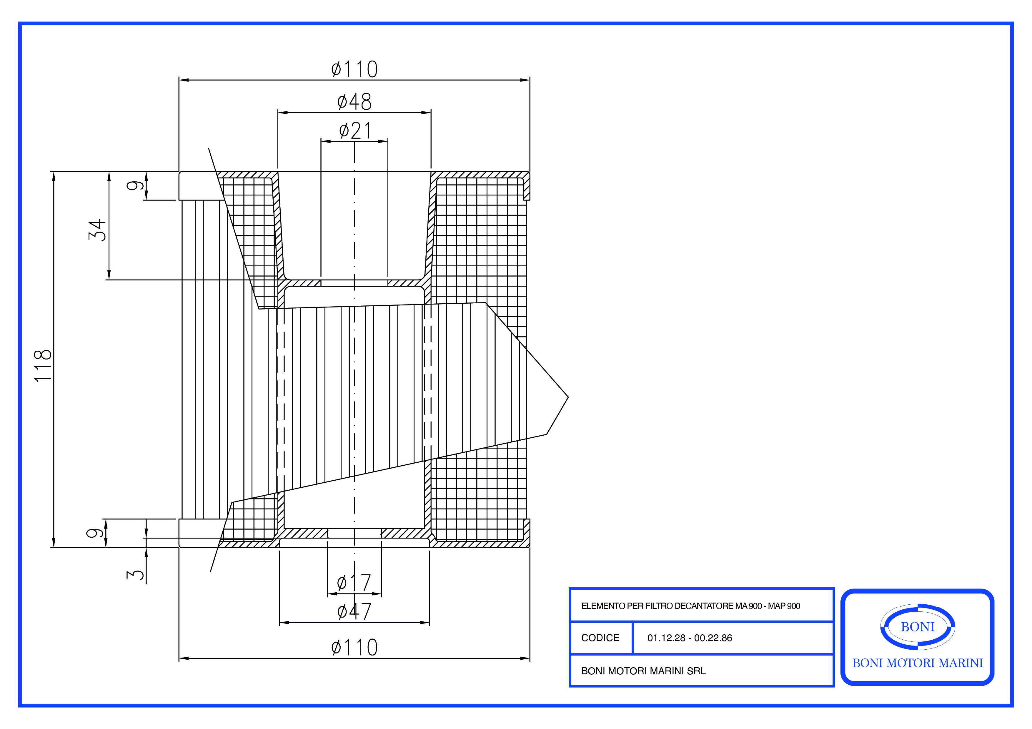 Cartuccia Pre Filtro Nafta MA900 - MAP900