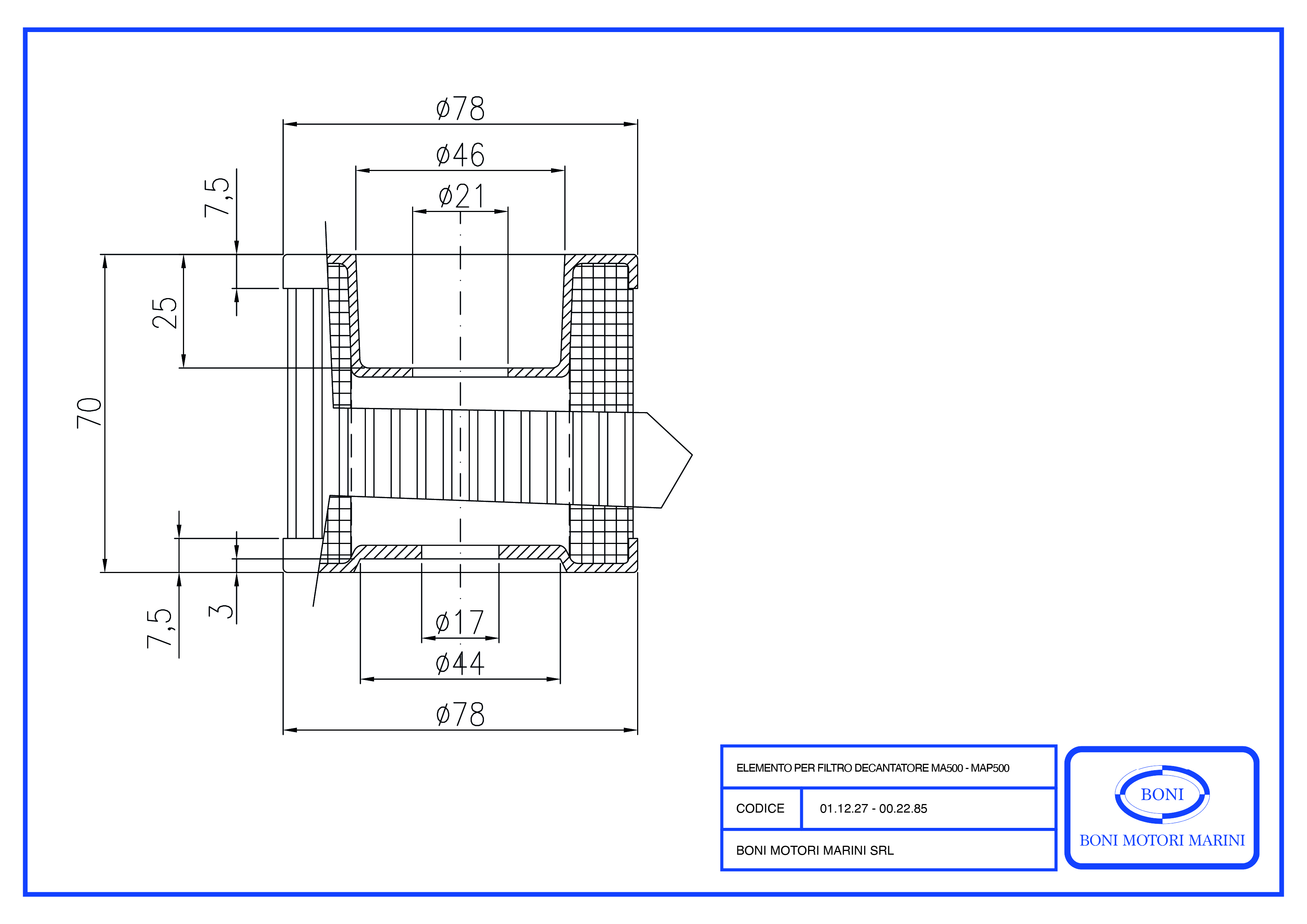 Cartuccia Pre Filtro Nafta MA500 - MAP500
